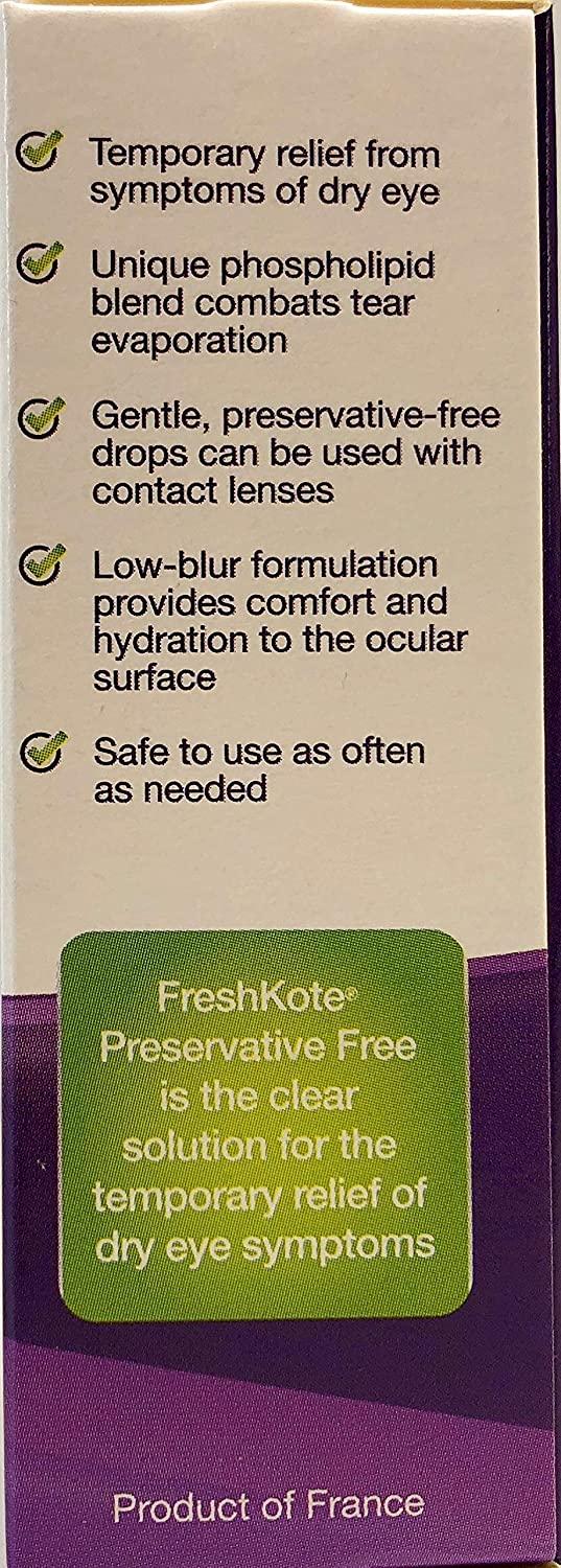 FRESHKOTE PF Lubricant Eye Drops Pack of 2 Preservative Free & Long
