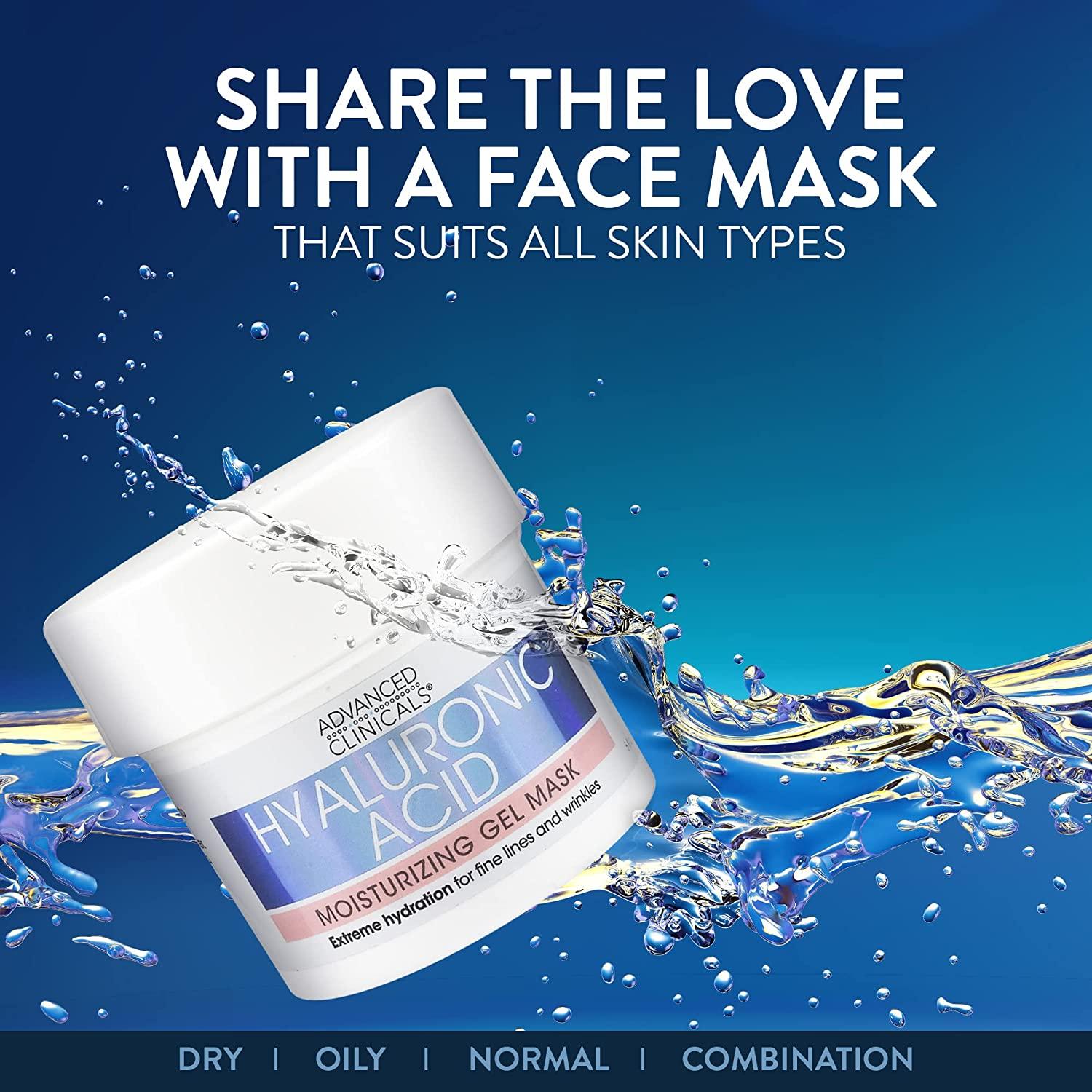 Advanced Clinicals Hyaluronic Acid Gel Facial Mask Skin Care