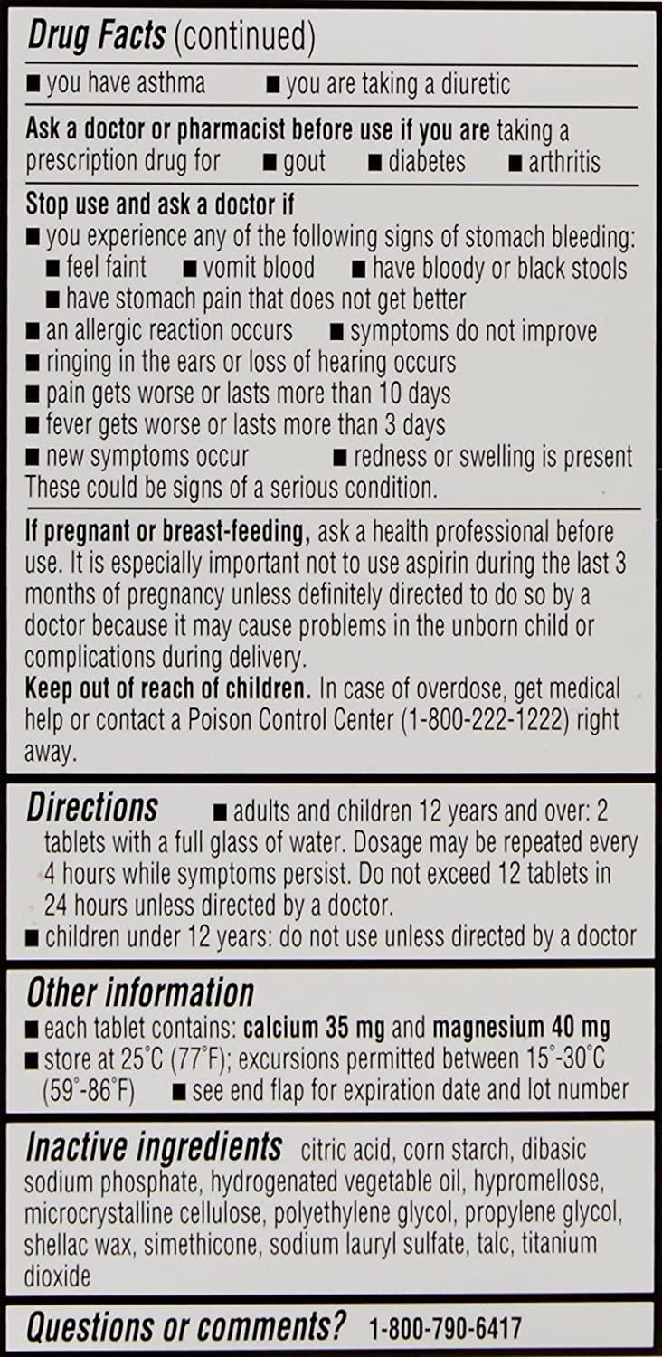 Bufferin Buffered Aspirin Coated Tablets 130 ea Pain Reliever/Fever