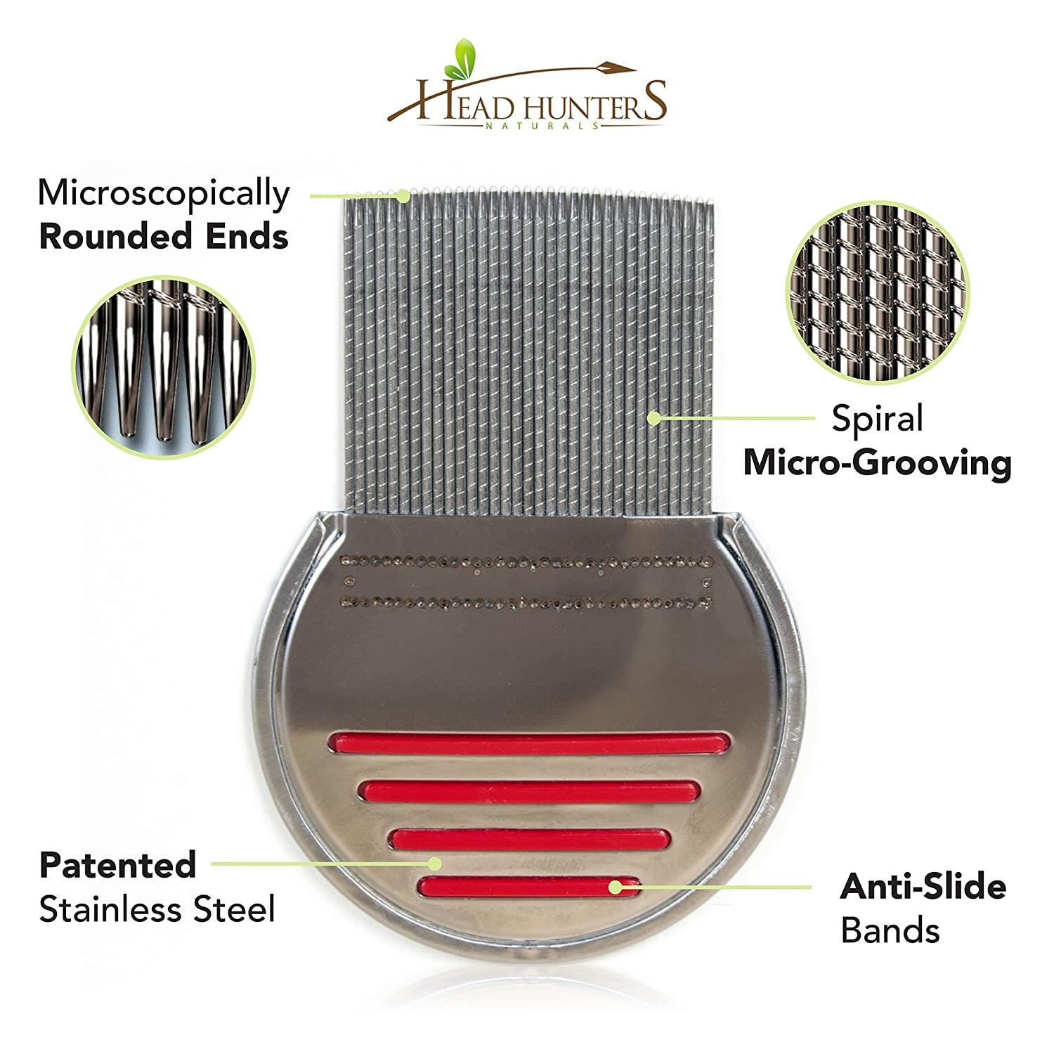 Head Hunters Naturals Pro Lice Comb for Kids and Adults Head Lice