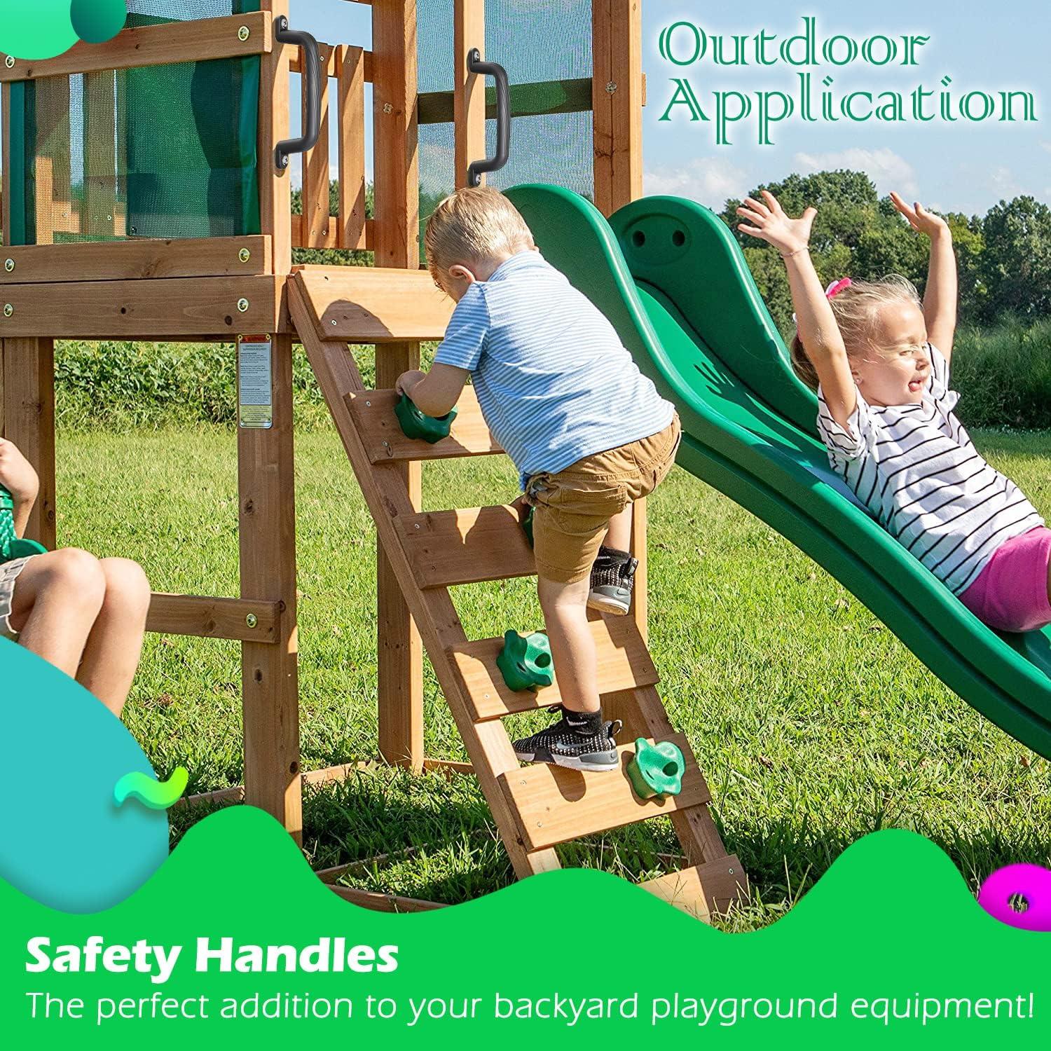 GW Gwongvvei Set of 2 Playground Handles Swing Set Kids Safety Hand