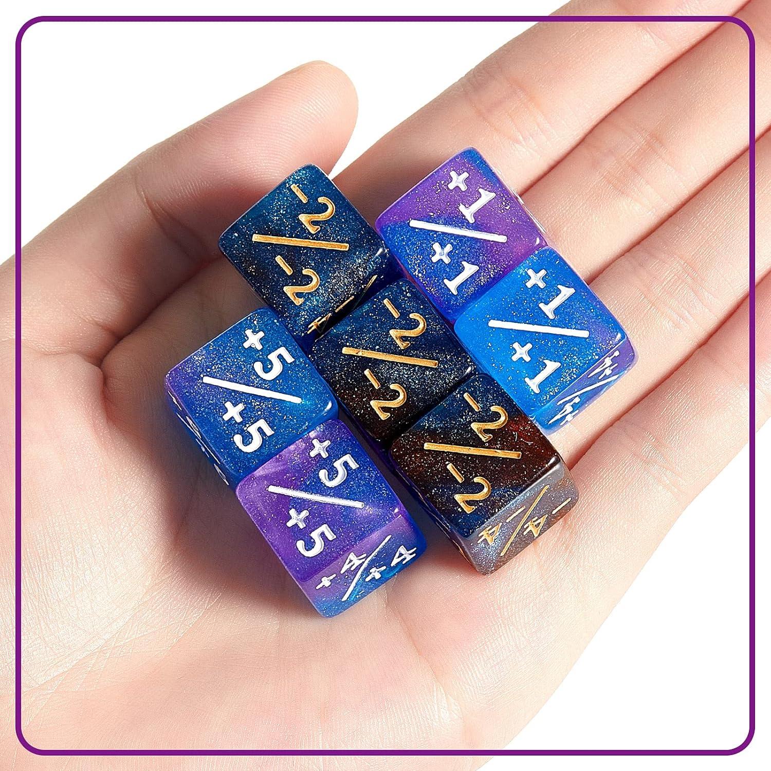 24-Piece Dice Counters Set for Card Gaming - D6 Cube Loyalty Tokens ...