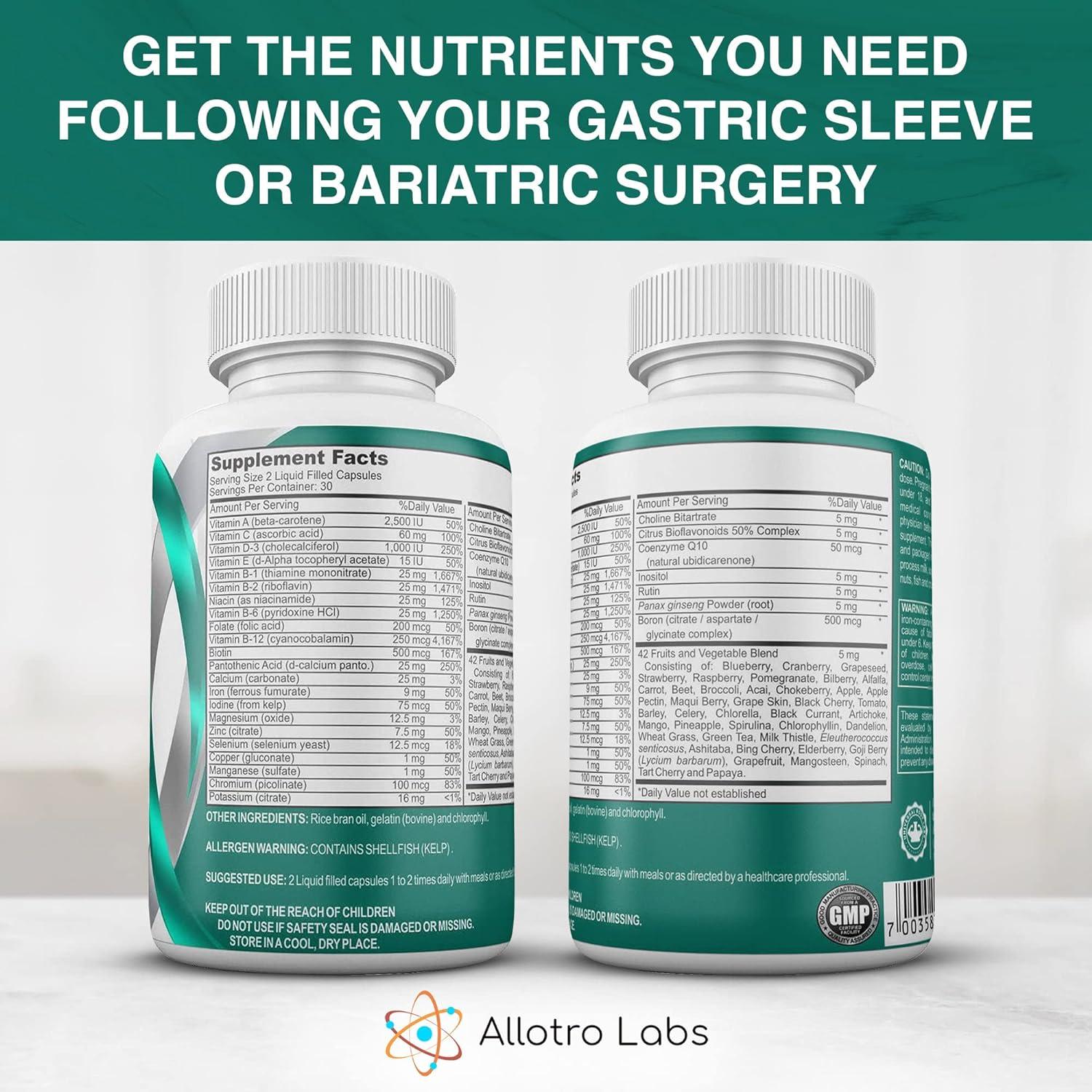 Bariatric Multivitamin With Iron LiquidFilled Gel Caps for Rapid