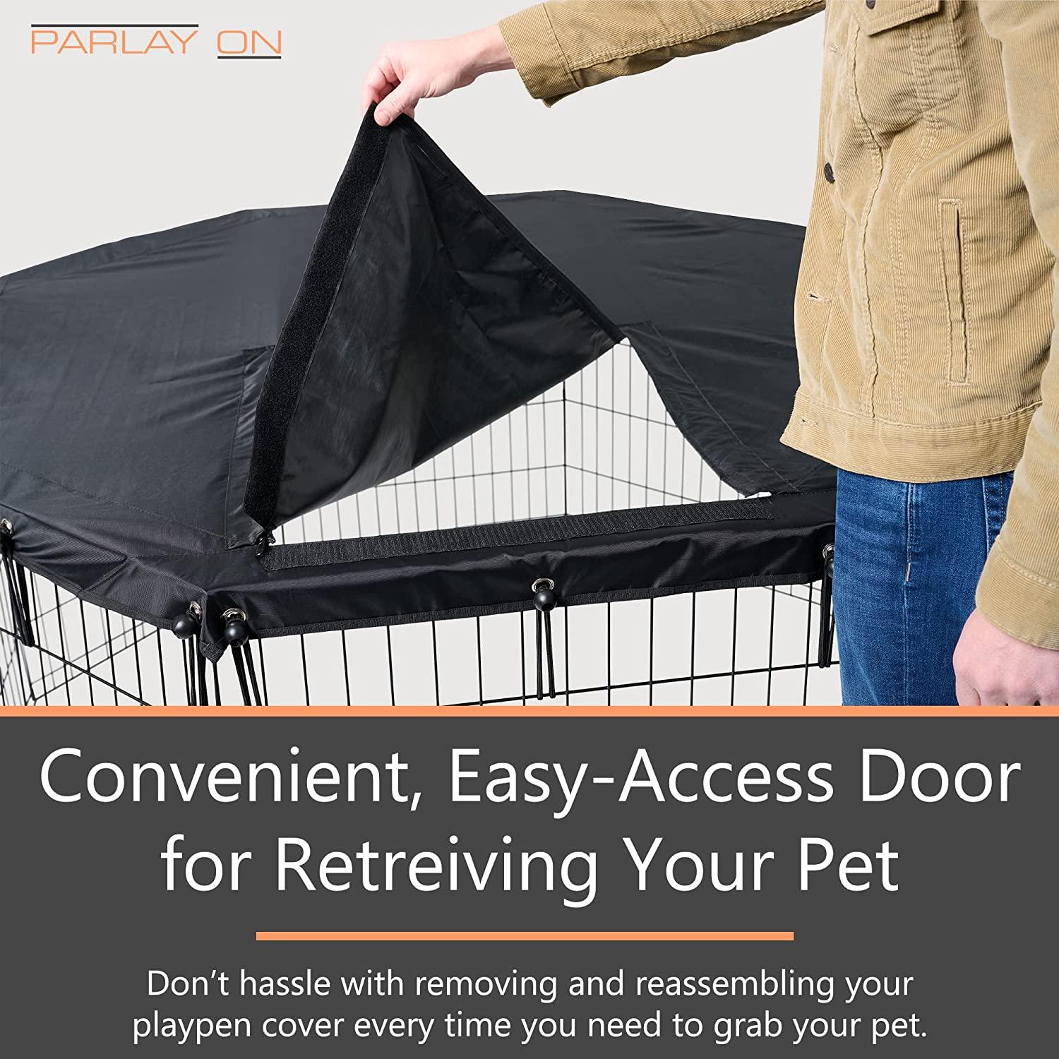 Dog Pen Cover For 24 Inch, 8 Panel Metal Dog Playpen Dog Playpen