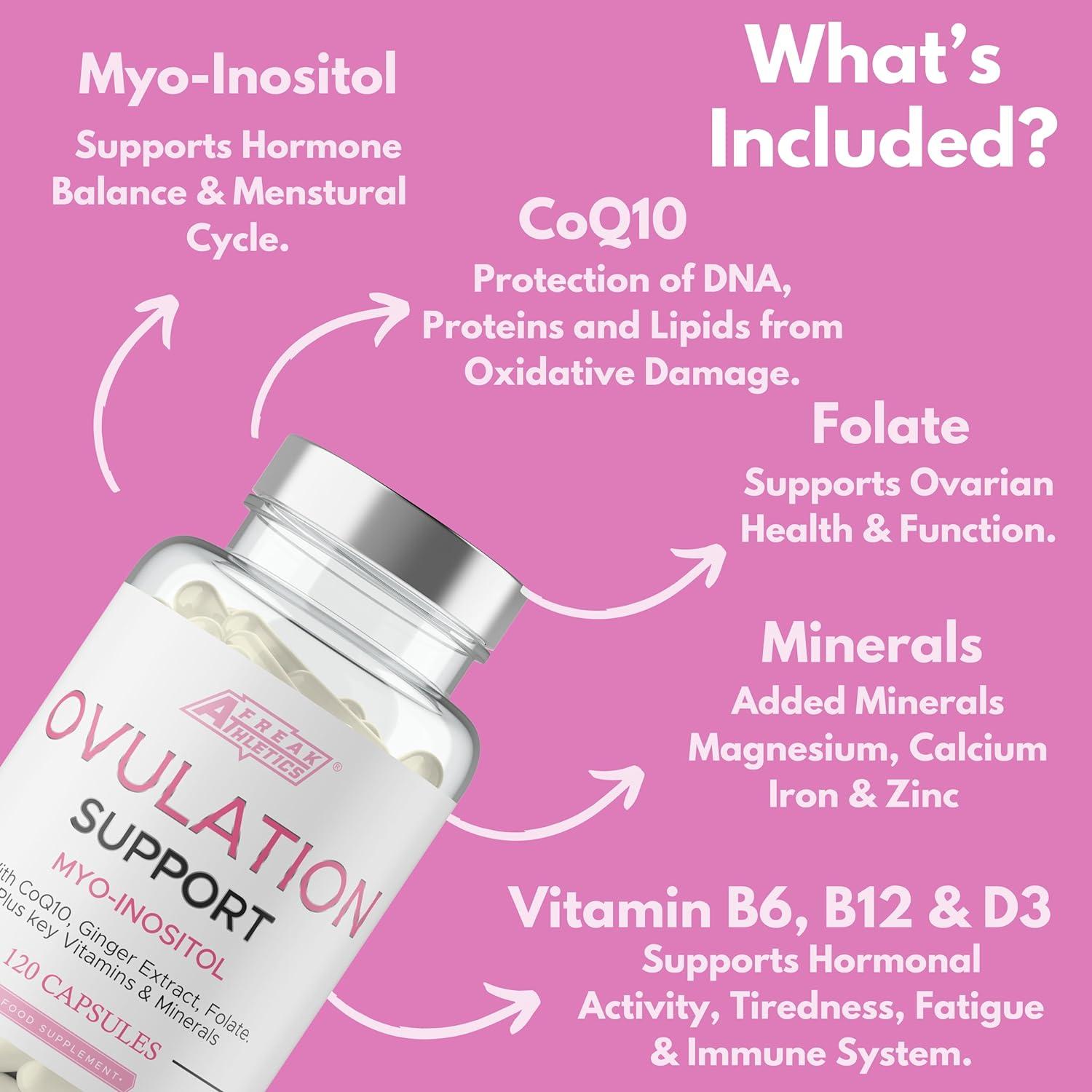 Ovulation Support Supplement MyoInositol, CoQ10, Folic Acid, Vitamins
