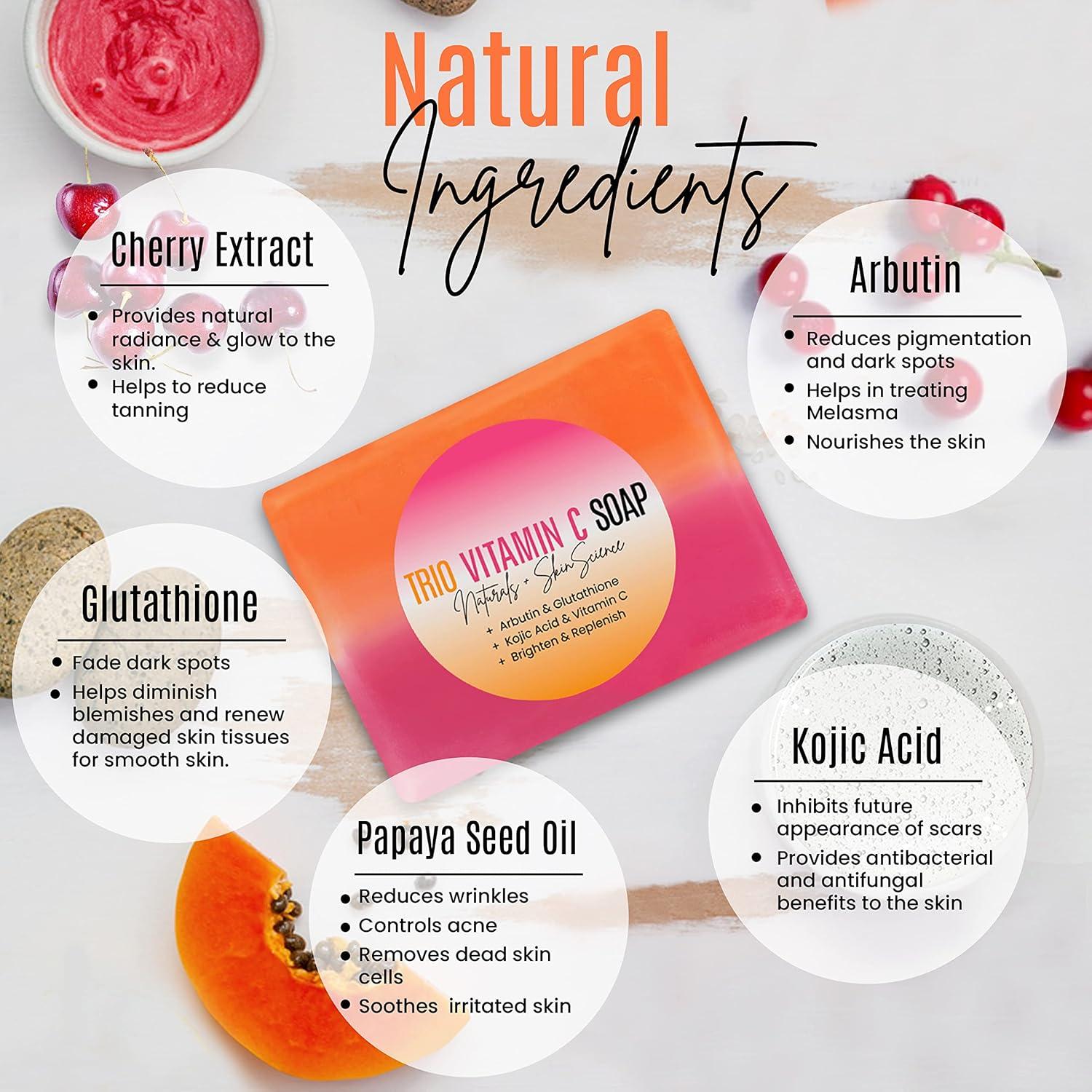 can glutathione be taken on an empty stomach Organic Kojic Acid & Vitamin C Soap Bar - Advanced Glowing Formula with  Arbutin & Glutathione for Radiant Skin | 5 OZ Pack