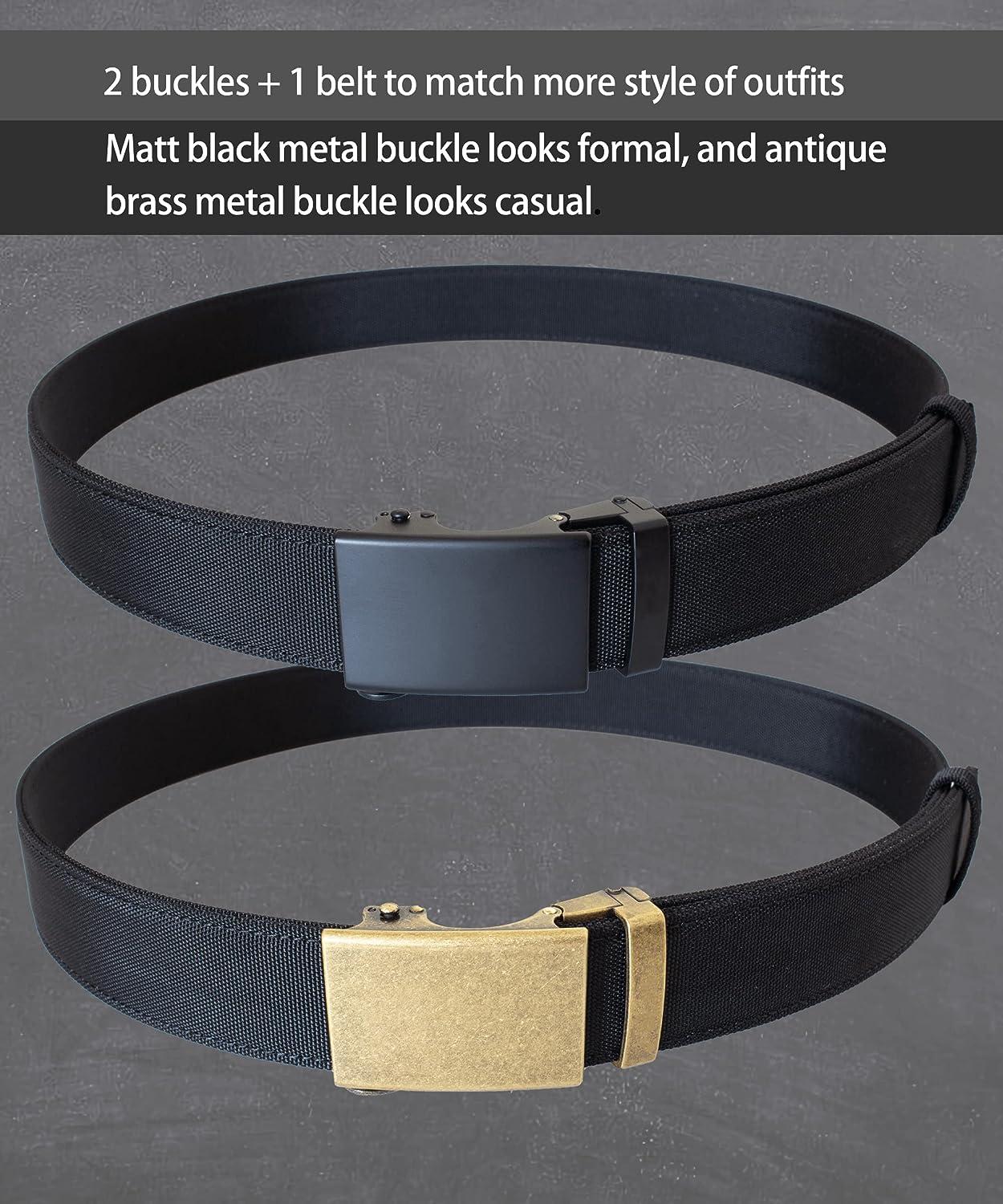 IBYADO Gun Belt, EDC Belt, Sturdy Concealed Carry Belt with ratchet buckle  Reinforced Nylon Tactical Belt 31-36