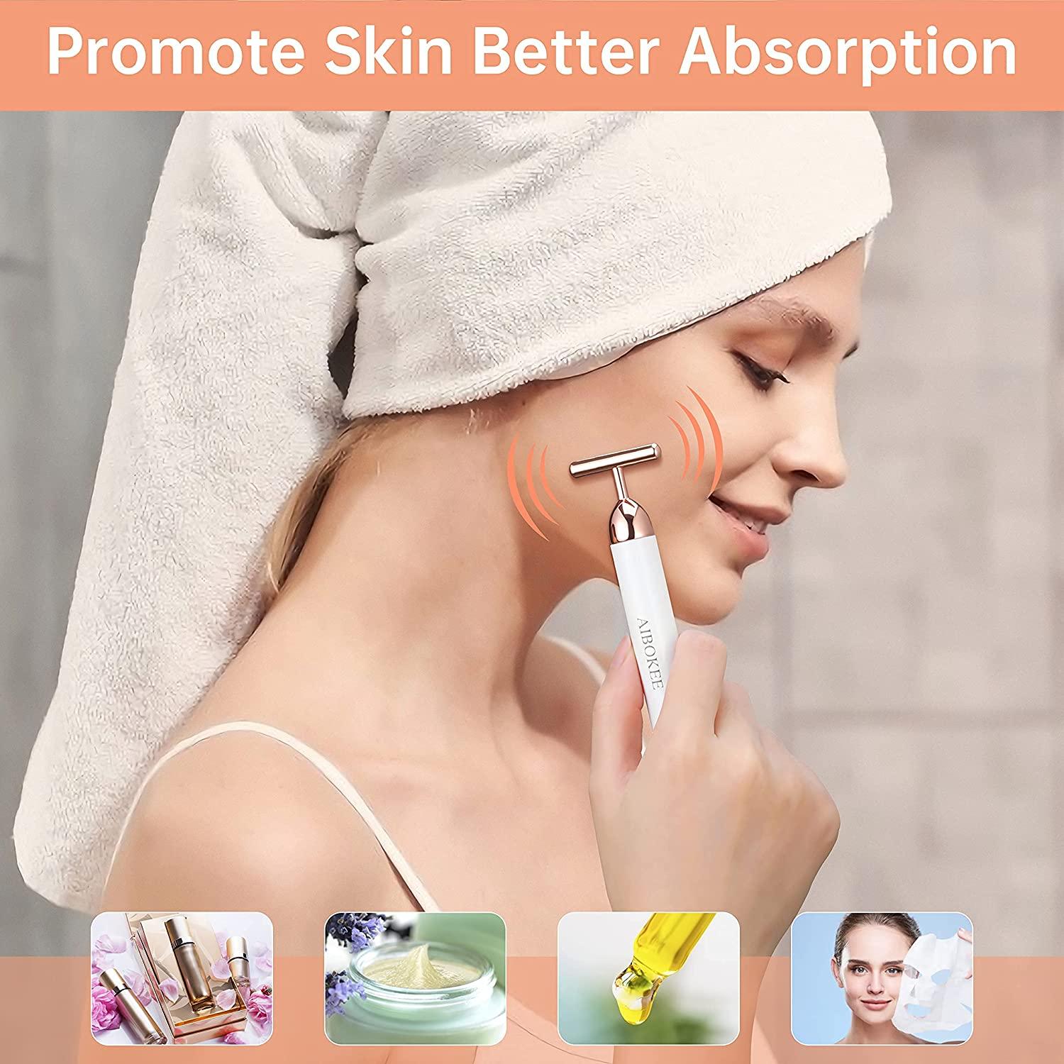 2 in 1 Electric Face Massager 3D Roller and T Shape Kit for Anti