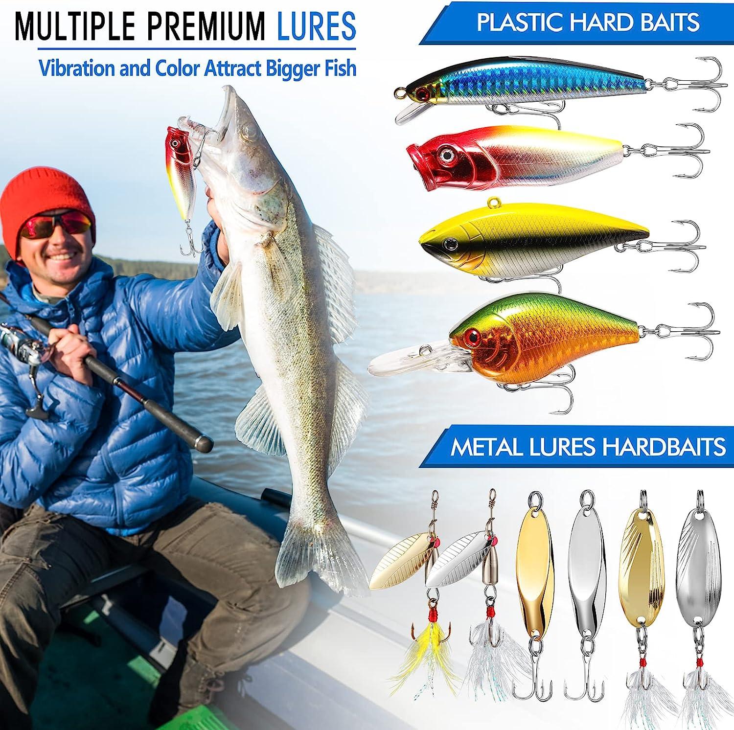 PLUSINNO Fishing Lures Kit - 353 Pcs Tackle Box with Crankbaits, Spoons, Hooks, Weights - Freshwater Bass Fishing Accessories Included | Buy Now with Express International Delivery | GoSupps.com PLUSINNO Fishing Lures Kit - 353 Pcs Tackle Box with Crankbaits, Spoons, Hooks, Weights - Freshwater Bass Fishing Accessories Included | Buy Now with Express International Delivery | GoSupps.com