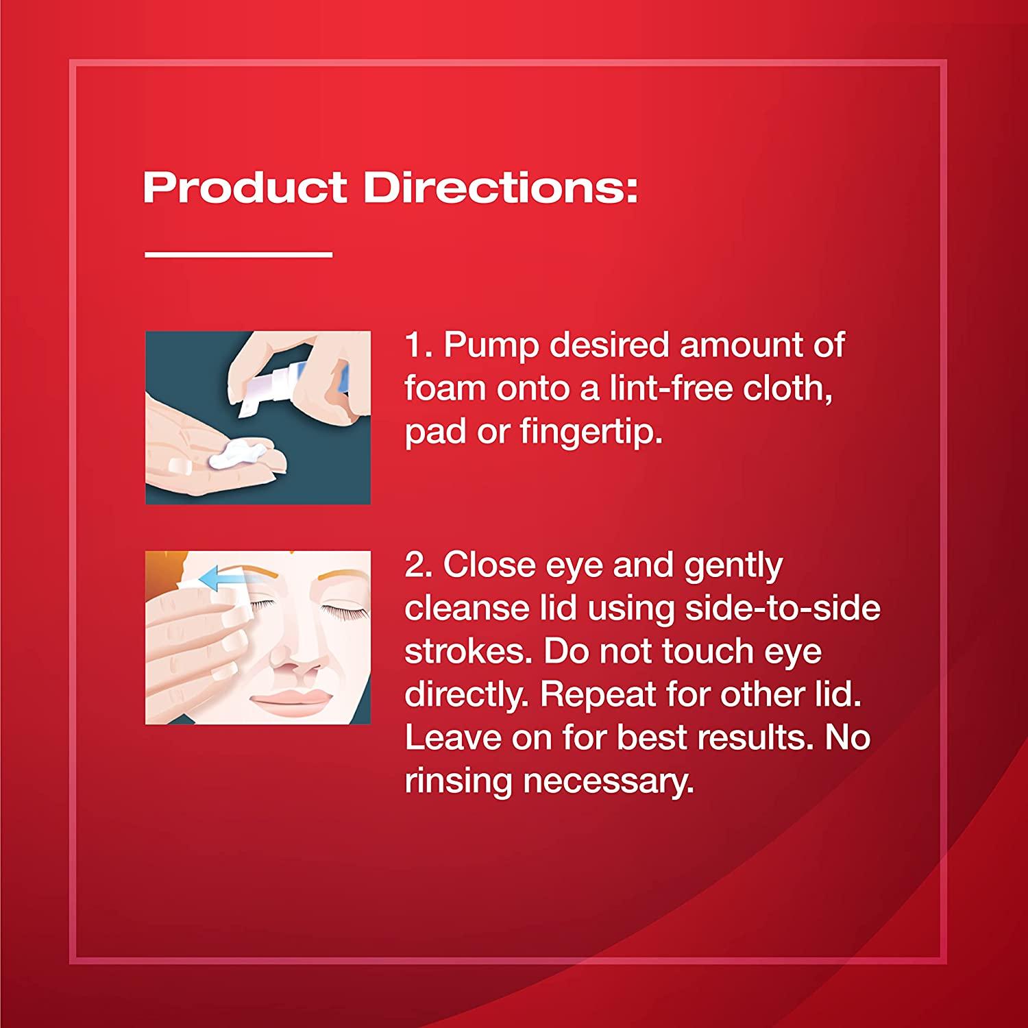 OCuSOFT Lid Scrub Plus Platinum Foaming Eyelid Cleanser 50ml Extra Strength for Blepharitis