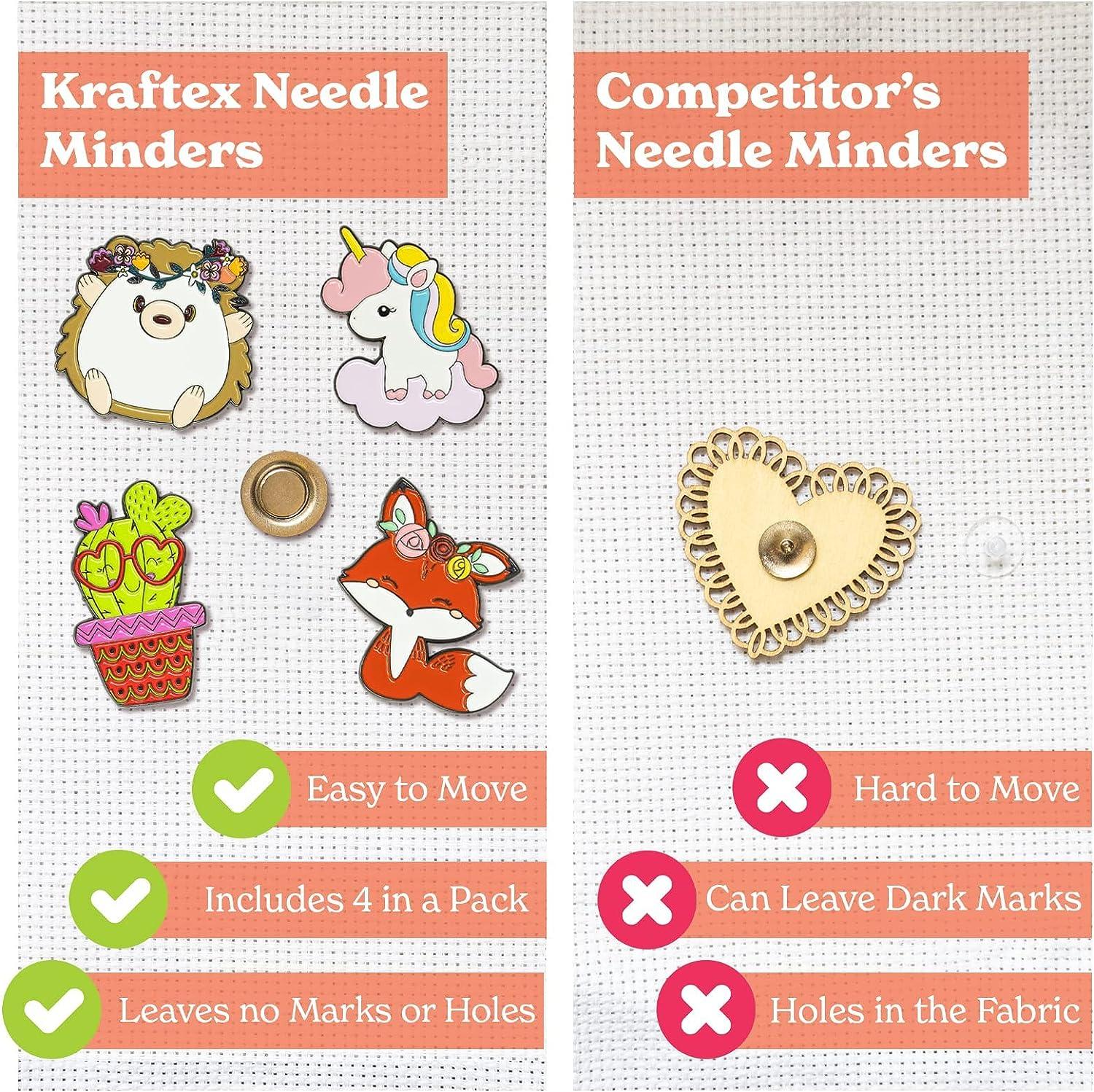 Magnetic Needle Minder for Cross Stitch 4 Pack - Hedgehog, Fox, Unicorn,  Cactus Needle Keepers for Sewing and Embroidery Kit. Set of Needle and Pin  Holders for Crafts and Needlework Supplies