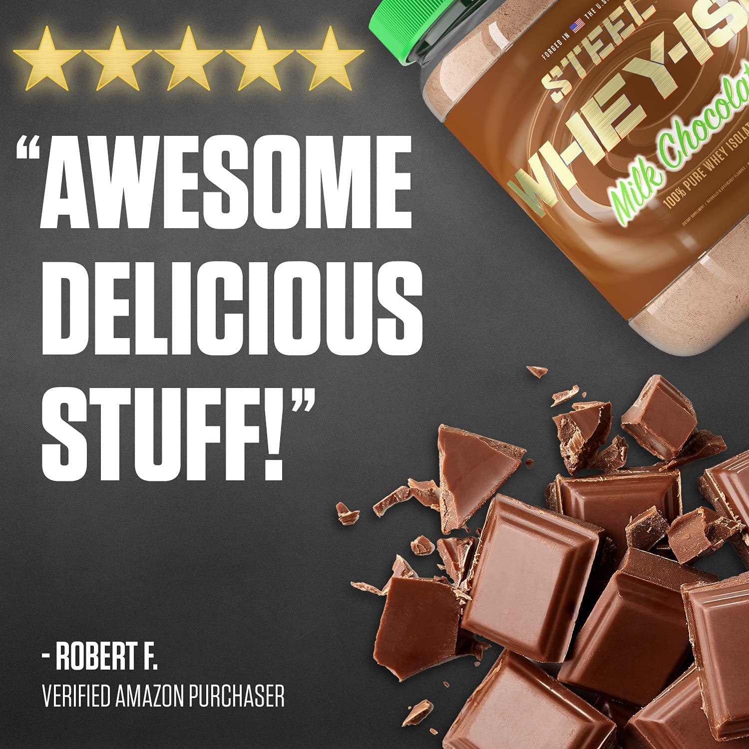 Steel Supplements WheyIso Whey Isolate Protein Powder Fast