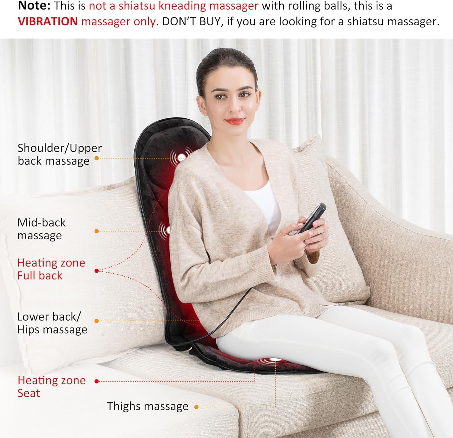 Shiatsu Massage Snailax Vibration Massage Seat Cushion Snailax
