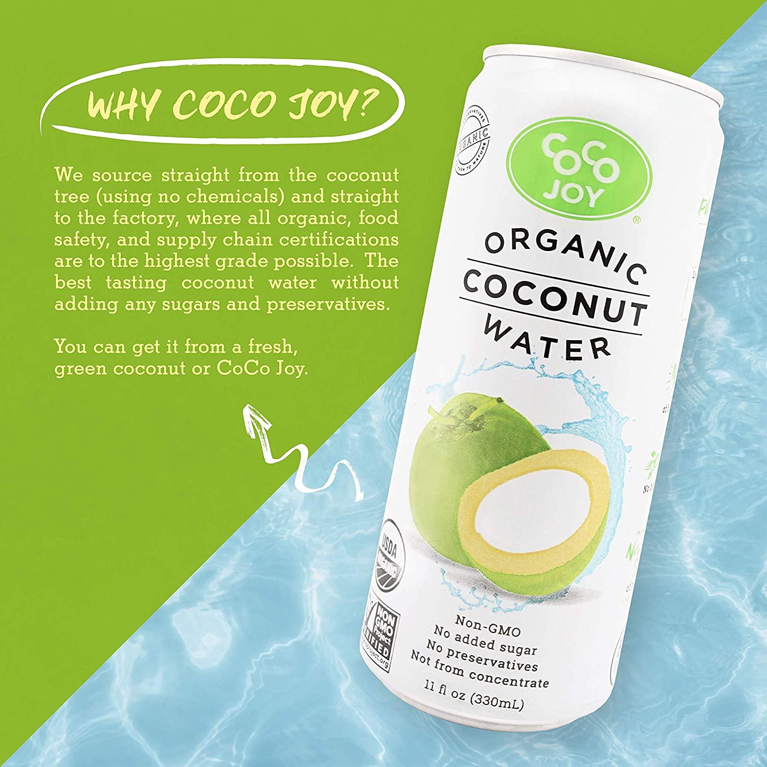 CoCo Joy All Organic Coconut Water Natural and Fresh NutrientRich
