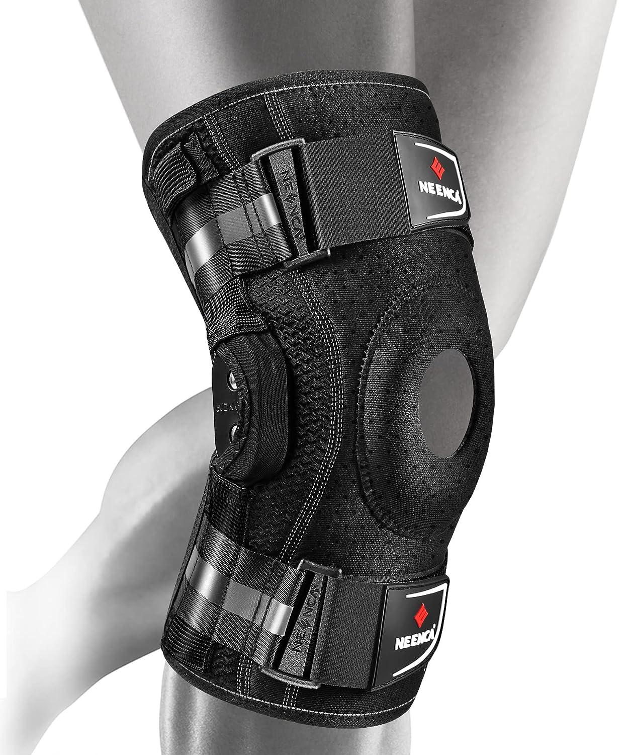 Professional Knee Brace,Knee Compression Sleeve Support for Men Women with Patella  Gel Pads & Side Stabilizers,Medical Grade Knee Pads for Running,Meniscus  Tear,ACL,Arthritis,Joint Pain Relief, gray