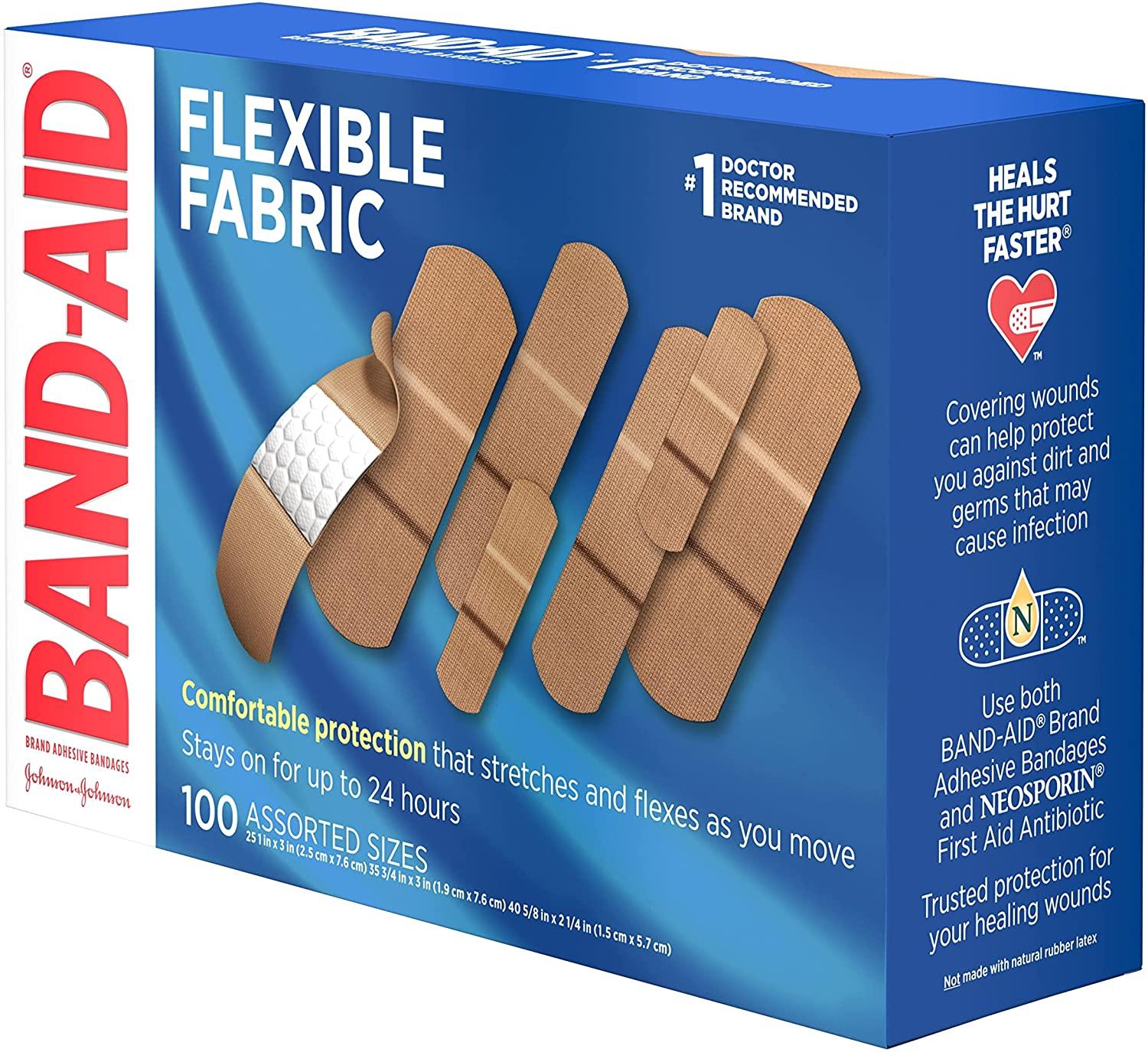 Band-Aid Flexible Fabric Adhesive Bandages, Flexible Protection