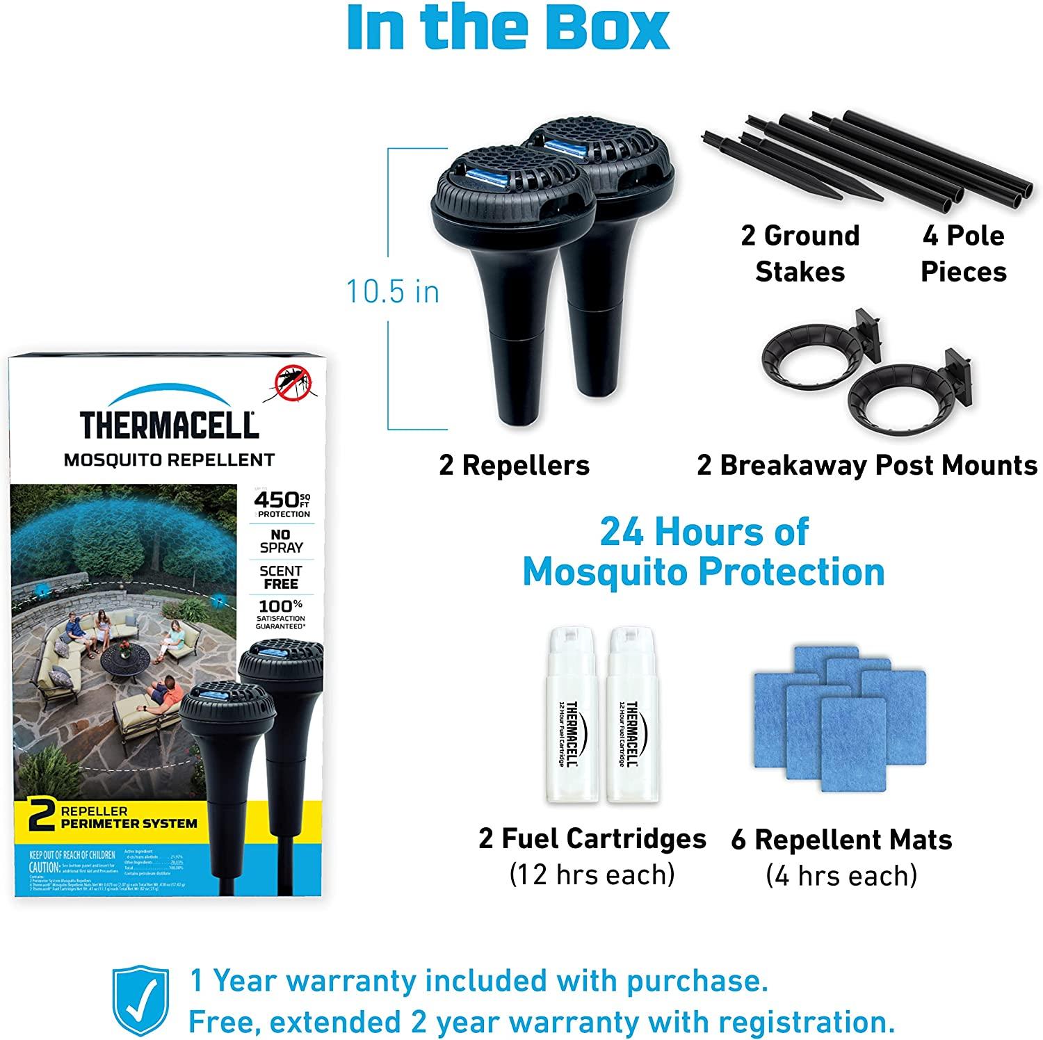 Thermacell Mosquito Repellent Perimeter System 2Pack for Patios