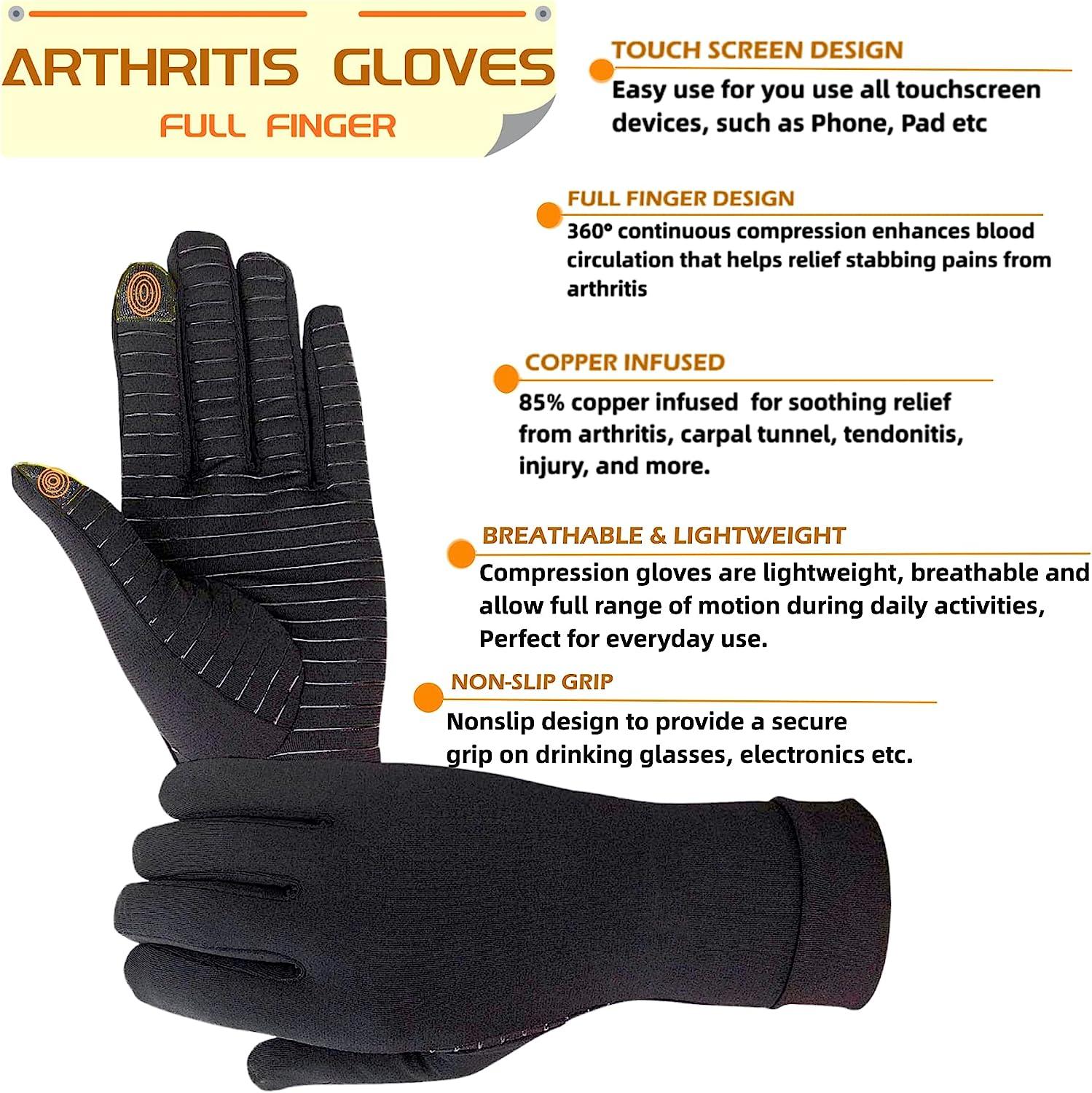 NewKingStar Arthritis Compression Gloves for Women Men, Copper Gloves