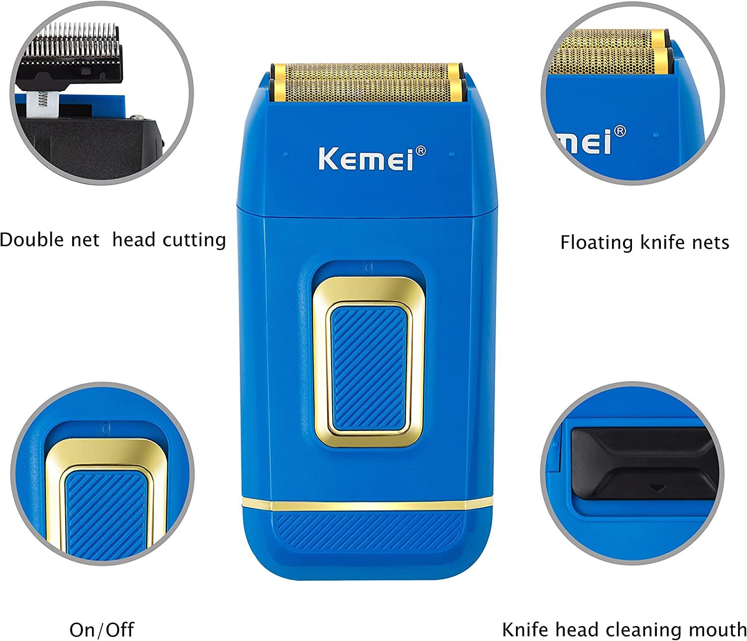 KEMEI Professional Electric Razor for Men Electric Foil Shaver Cordless