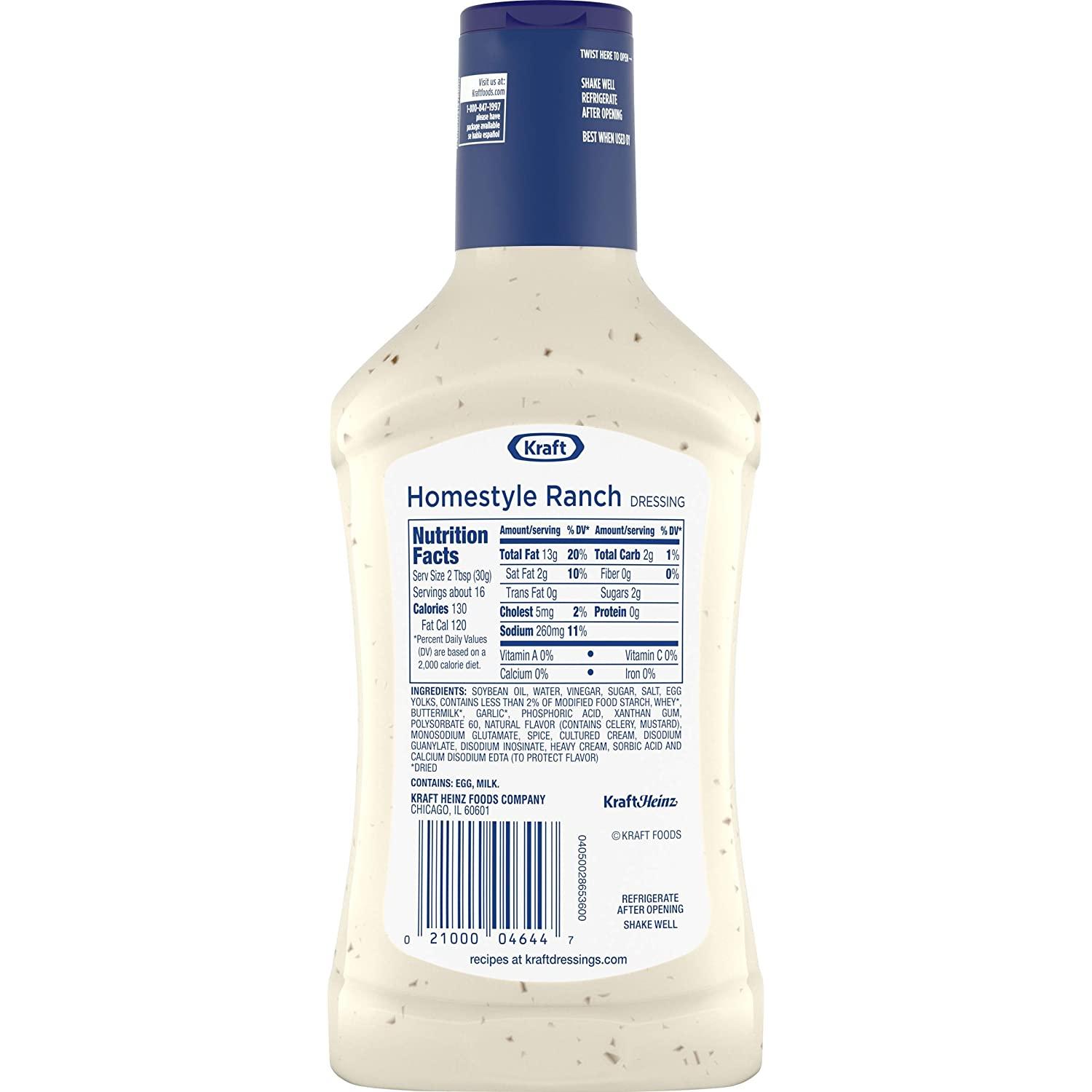Kraft Homestyle Ranch Dressing & Dip 15.8 fl oz Bottle 1 Pack