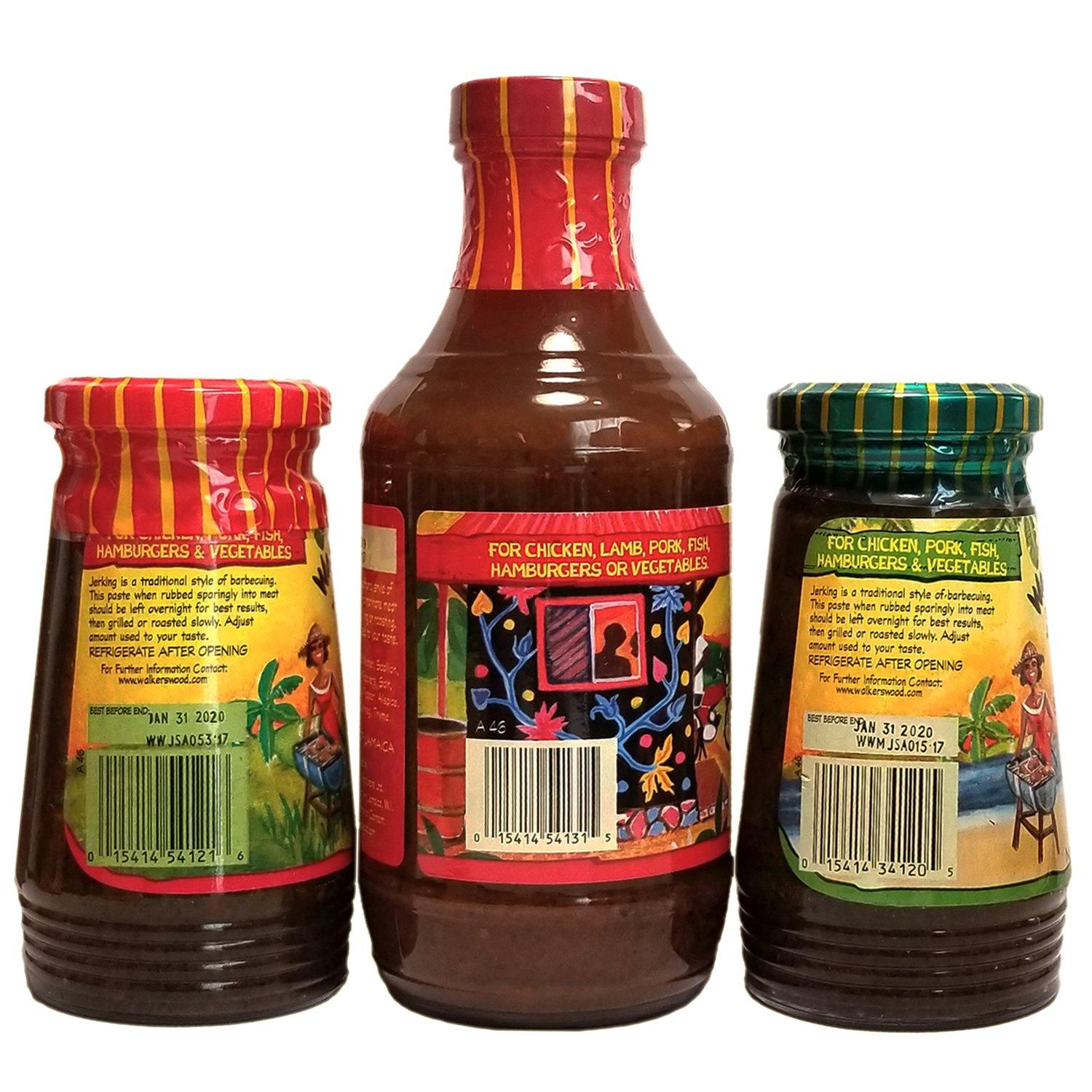 Walkerswood Jamaican Jerk Seasonings Mixed Pack Hot Spicy Mild and