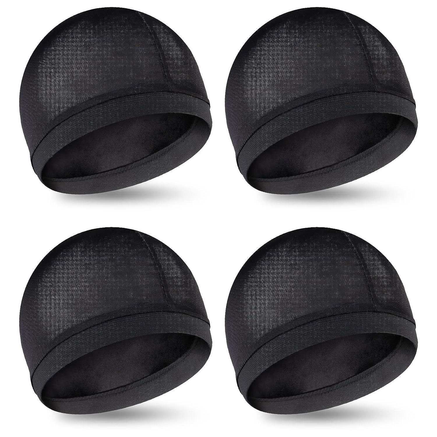 WLLHYF 4-Piece Large Size Wave Cap Set - Soft & Breathable