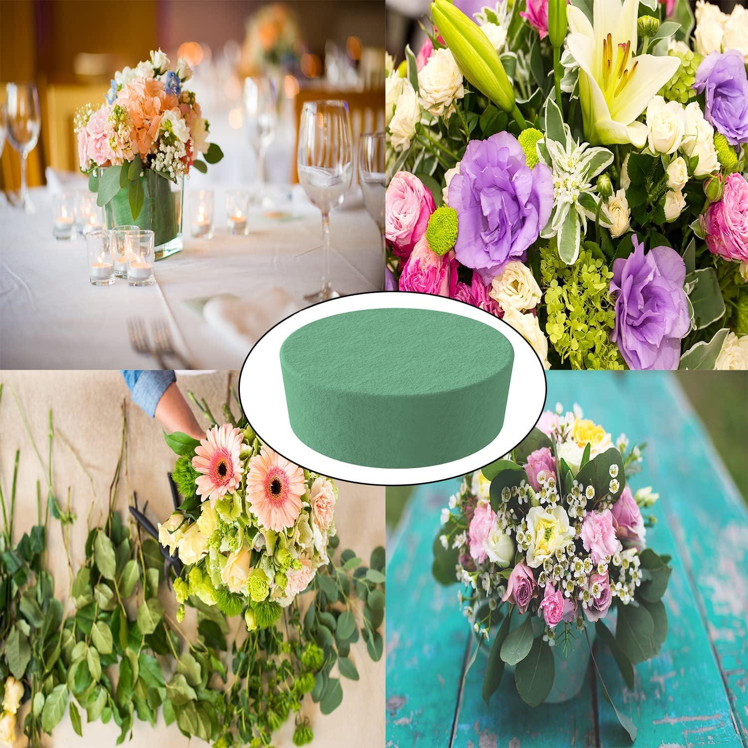 6 Pcs Round Flower Arrangement Kit, Wet Floral Foam, for Wedding, Aisle  Flowers, Party Decoration 3 Inch