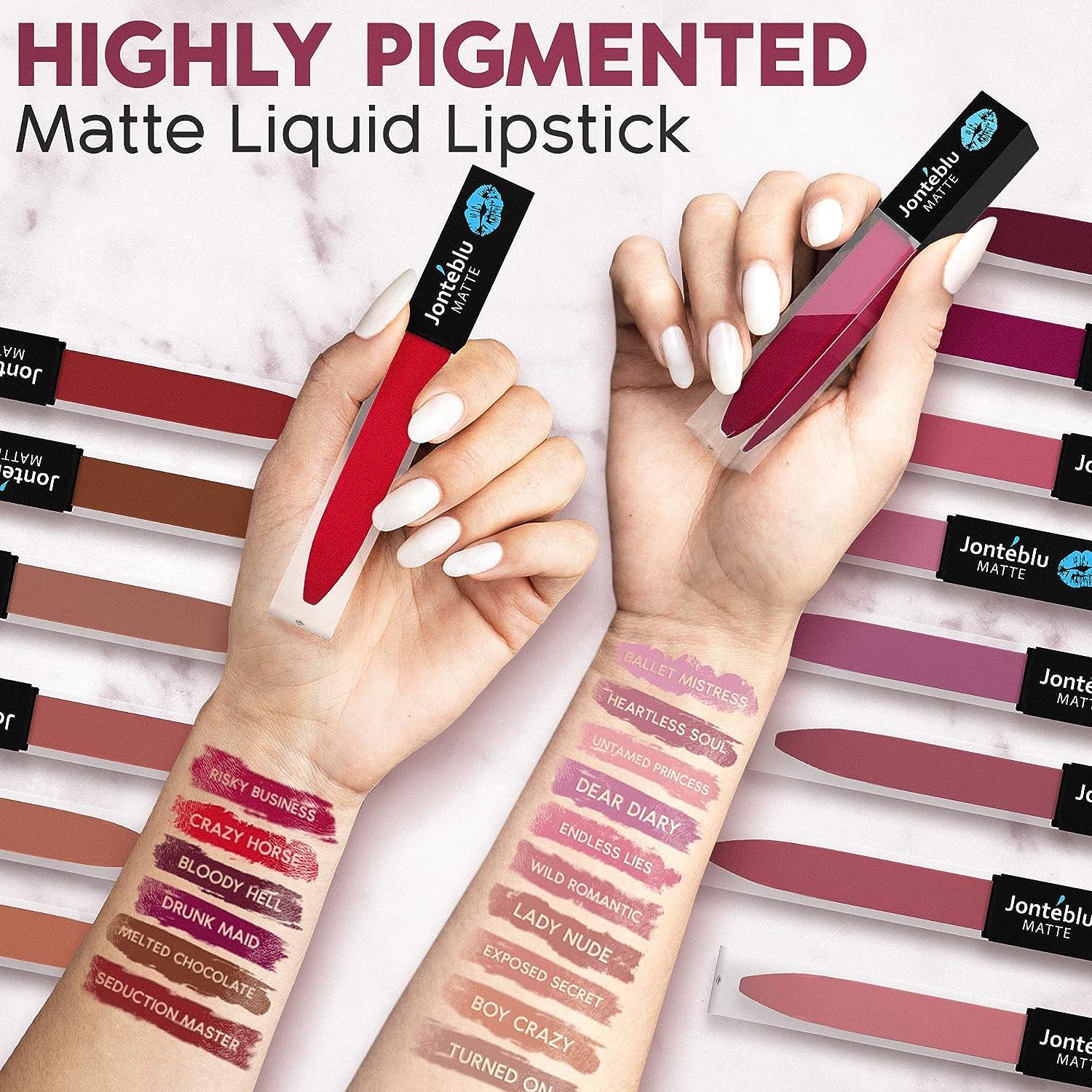 Jonteblu Waterproof Matte Liquid Lipstick Long Lasting 24 Hour Smudge