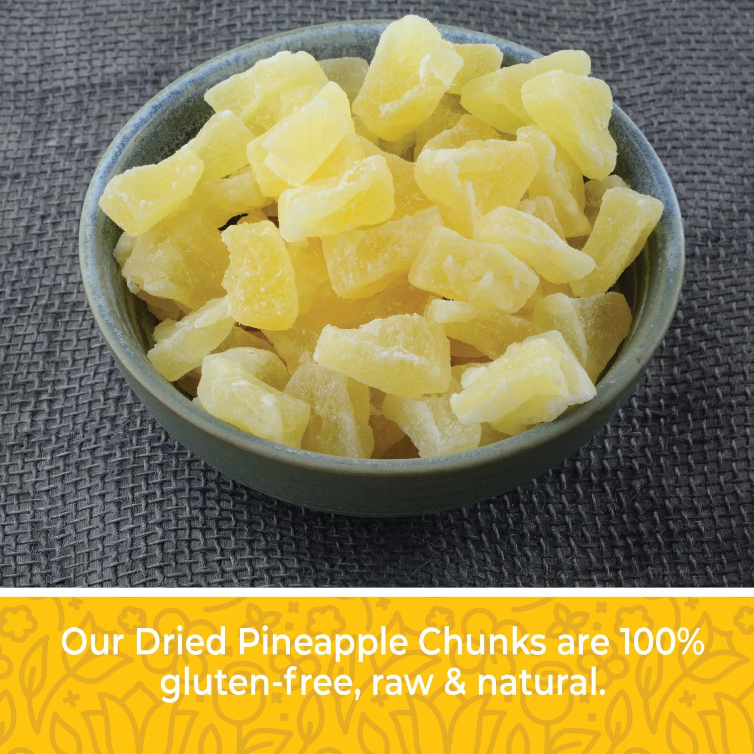 Dried Pineapple Chunks, 1 Pound. Dehydrated Pineapple Chunk, Dehydrated Pineapple Bulk, Dried