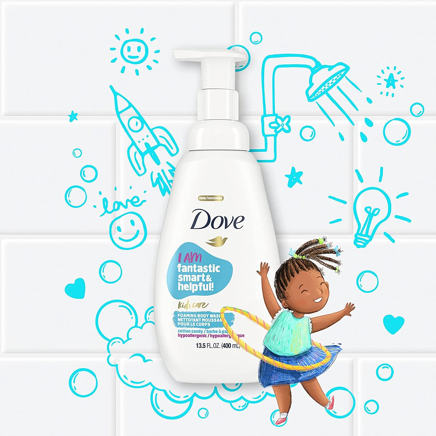 Dove Foaming Body Wash For Kids Cotton Candy Hypoallergenic Skin Care