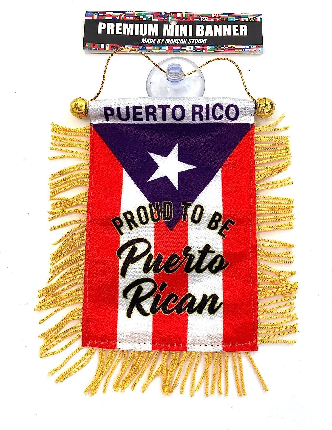 Puerto Rico Car Flag Decals - Quality Mini Window Banners for Boricua ...