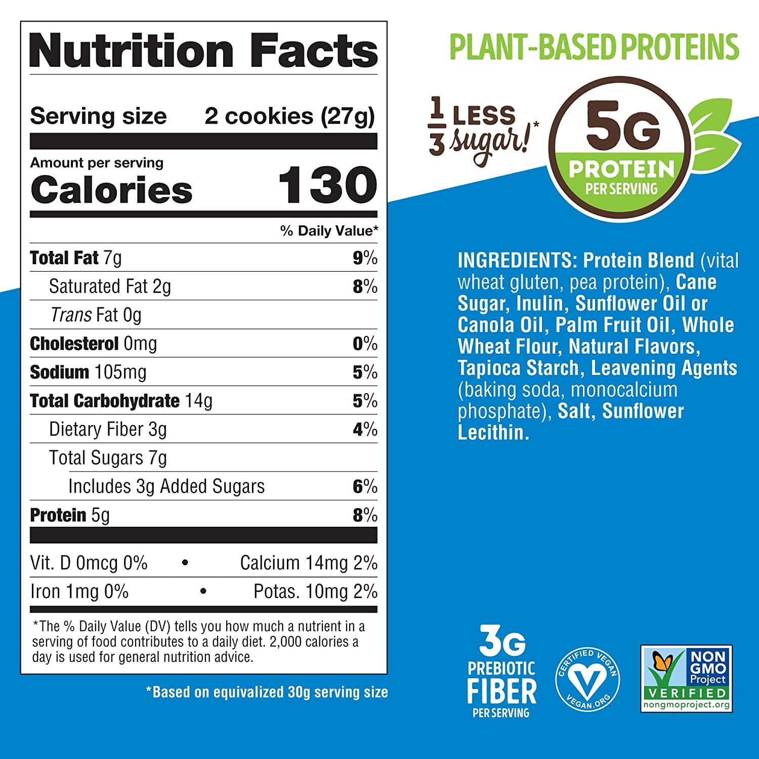 Lenny & Larry's Complete Cremes Sandwich Cookies Vanilla Vegan 5g Protein (Box of 12)