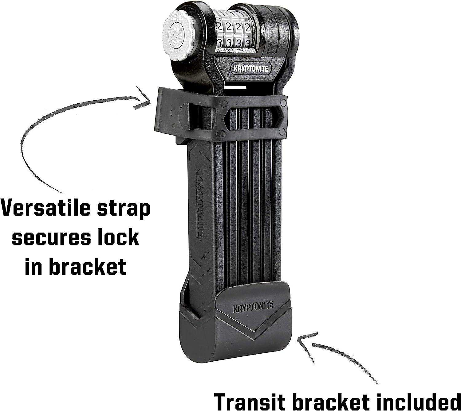 Kryptonite Keeper 585 Folding Combo Bicycle Lock , Black, 3mm x 85cm