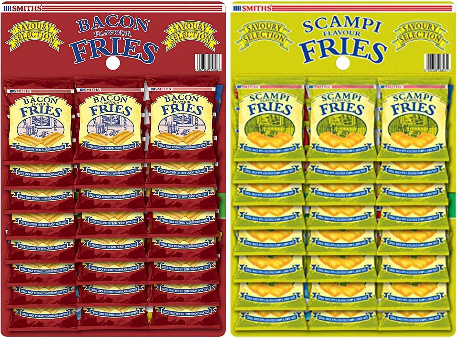 Smith's Savoury Selection Bacon Fries 24 X 24g Pub Card/Scampi Fries 24