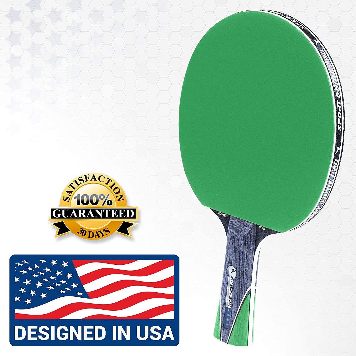 Ping Pong Paddle with Killer Spin + Case for Free Professional Table Tennis Racket for