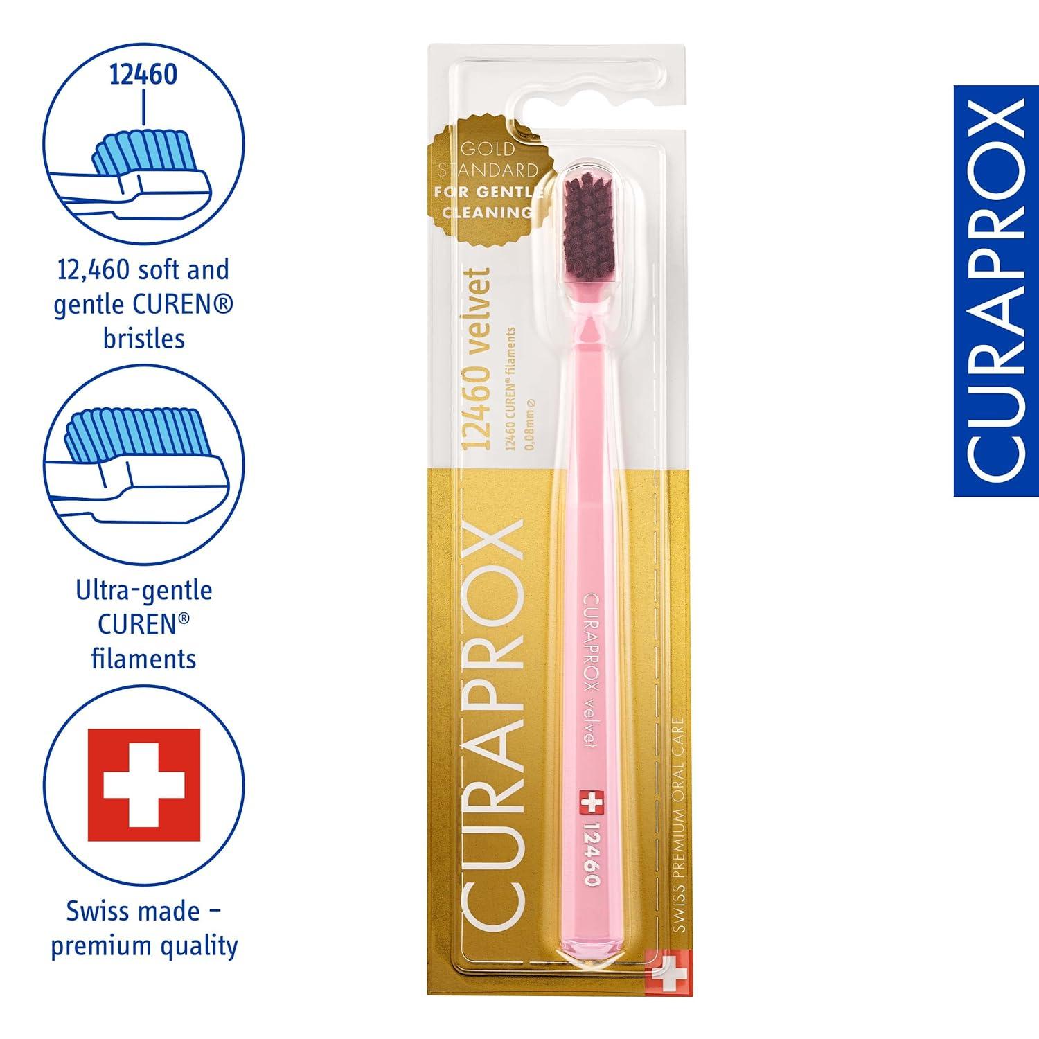Curaprox CS 12460 Velvet Toothbrush - Ultra Soft Manual Toothbrush