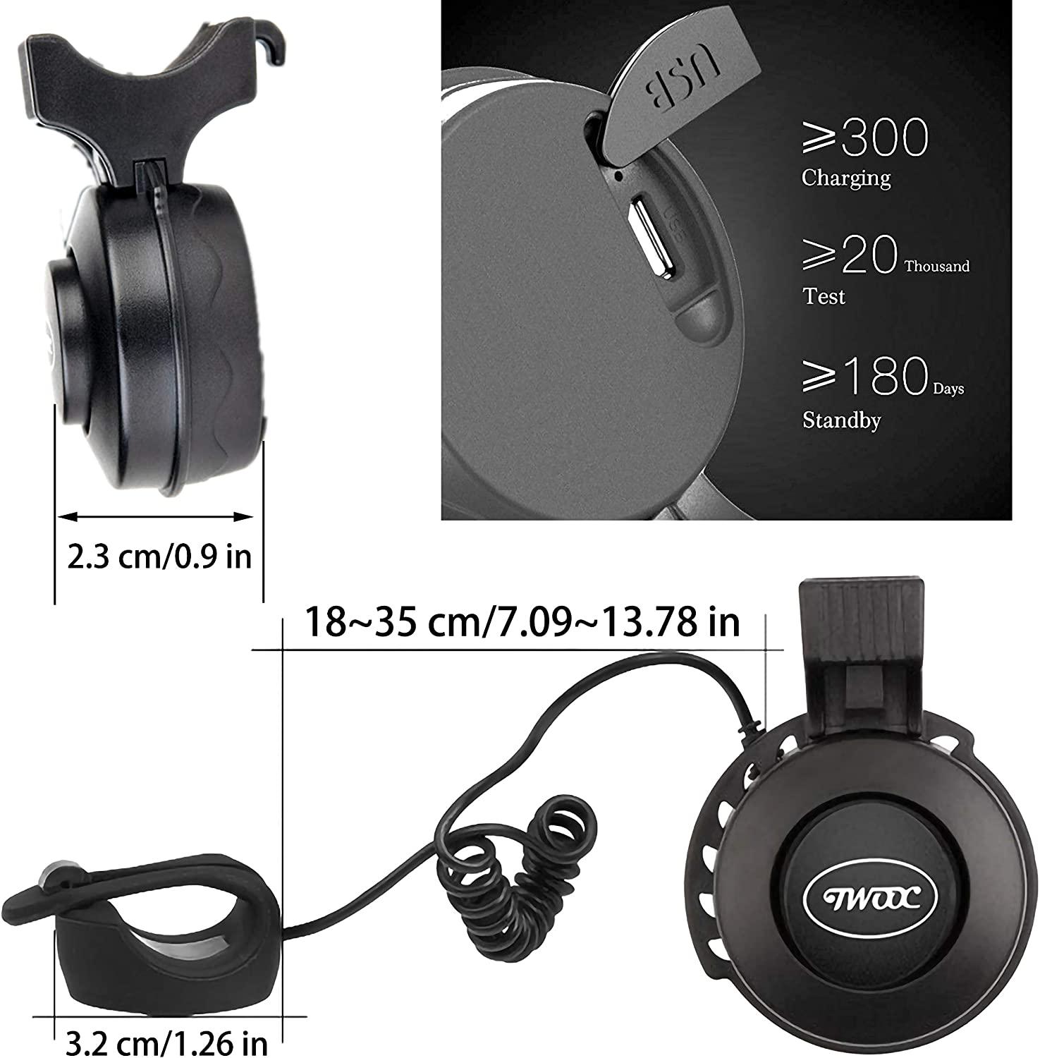 KEWAYO Electric Bike Horn Electronic Bicycle Bell 80130 dB Waterproof