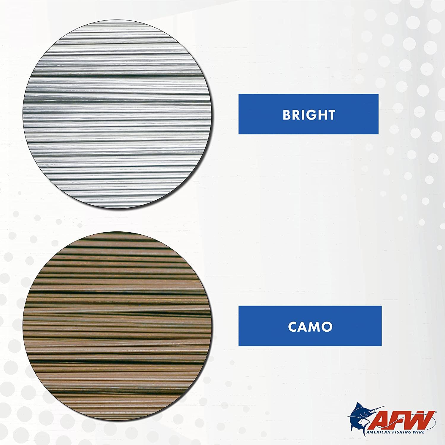 AFW Tooth Proof Stainless Steel Leader Wire 174 lb Test, Camo 30 ft