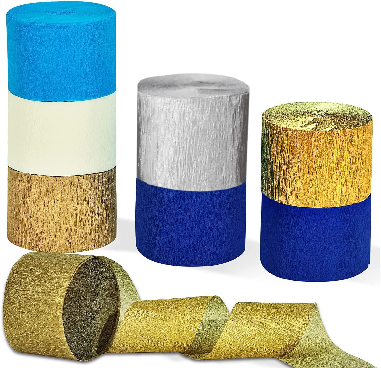 Crepe Paper Streamers Rolls 16 Color, Gold Crepe Paper Decorations