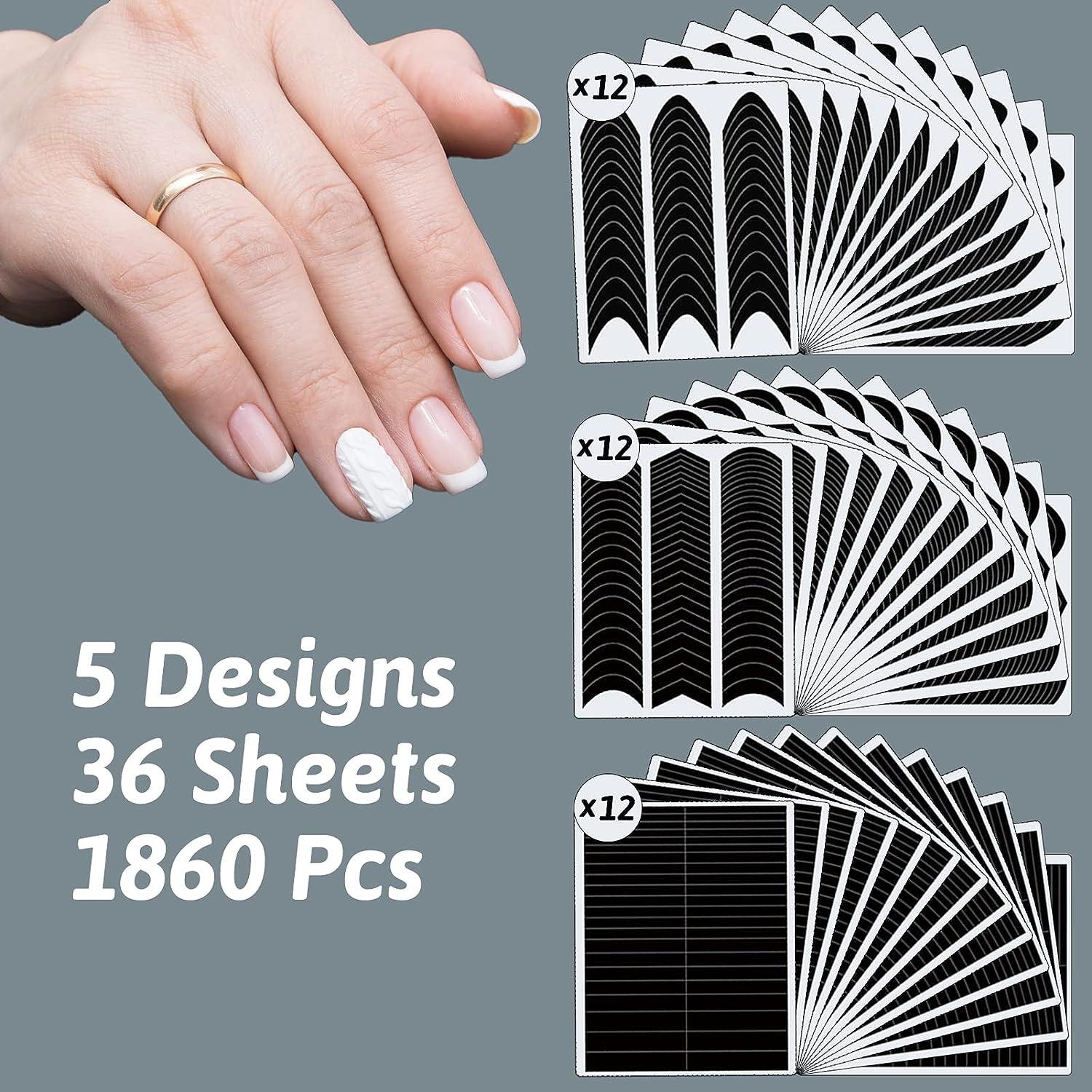 french-tip-nail-guides-1860-self-adhesive-v-shaped-stickers-for-french-manicure-diy-36-sheets-buy-now-with-express-international-delivery-gosupps-com for Free Printable French Tip Template French Tip Nail Guides - 1860 Self-Adhesive V-Shaped Stickers for French Manicure DIY - 36 Sheets | Buy Now with Express International Delivery | GoSupps.com for Free Printable French Tip Template