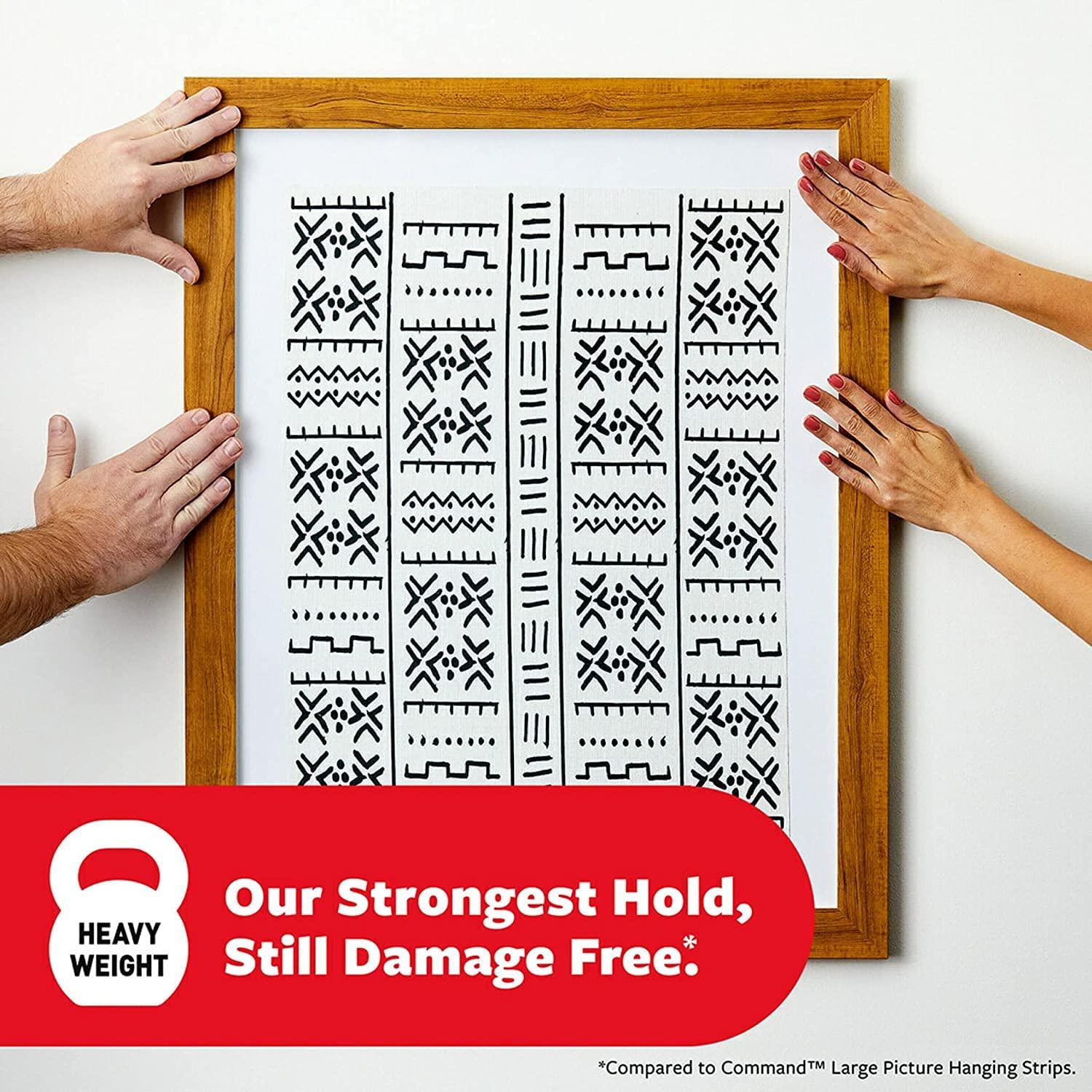 Command 20 Lb XL Heavyweight Picture Hanging Strips, Damage Free Hanging Picture Hangers, Heavy