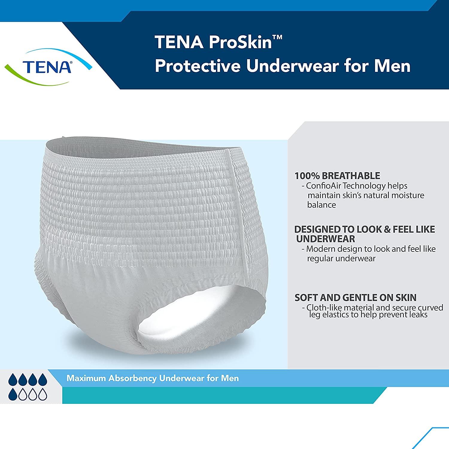 TENA ProSkin Male Underwear Pull On With Tear Away Seams Medium Moderate Absorbency Essity Hms North America Inc 73520 Case Of 80 - View #2