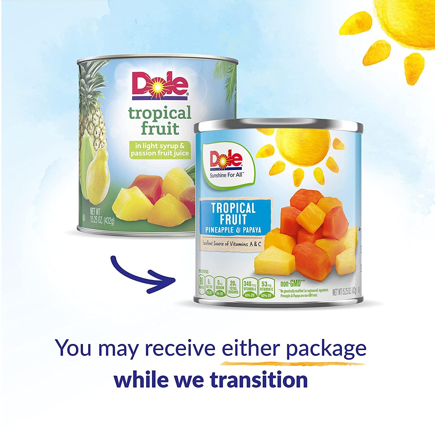 Dole Canned Tropical Fruit in Light Syrup & Passionfruit Juice