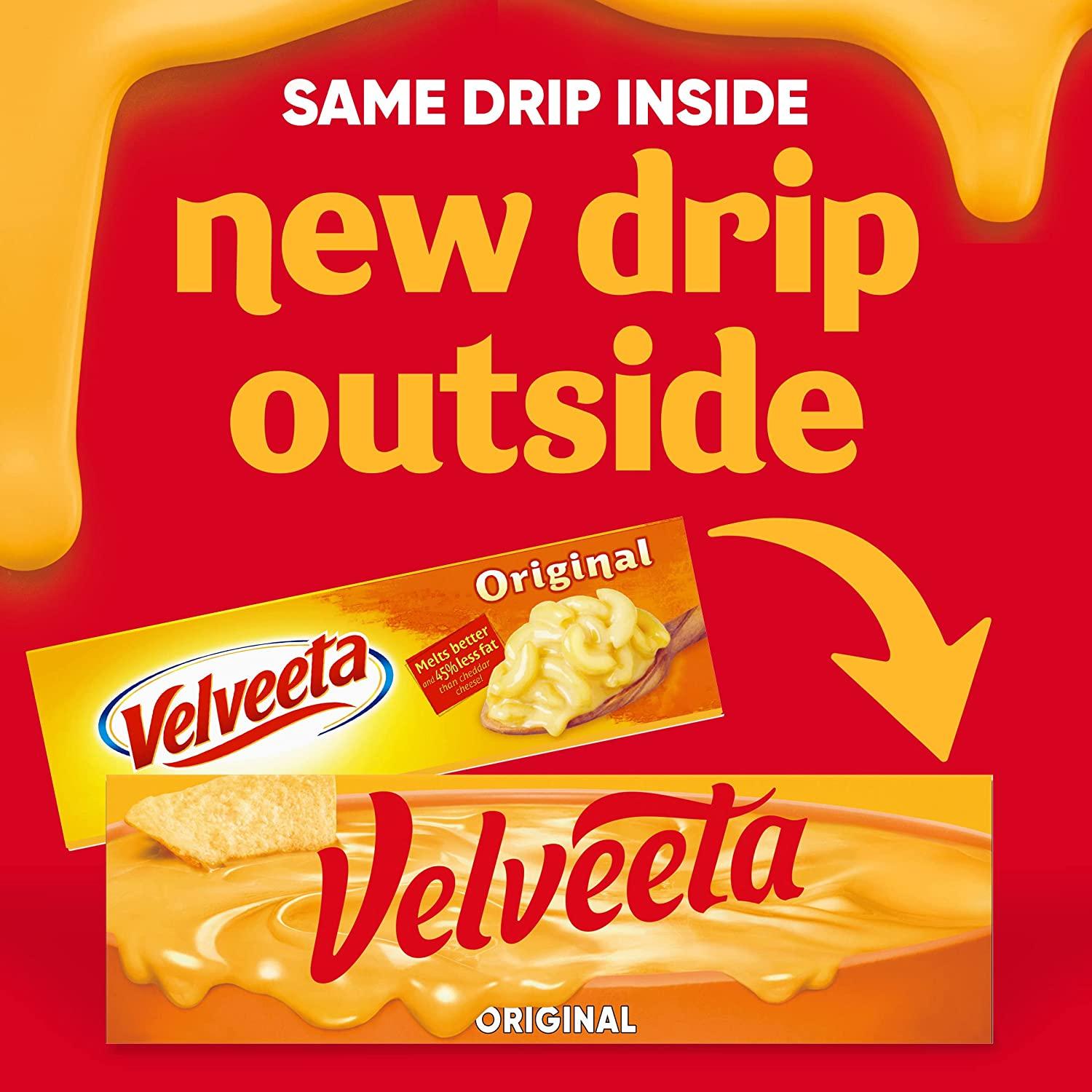 Velveeta Original Melting Cheese 8 oz Block Creamy & Delicious Pack
