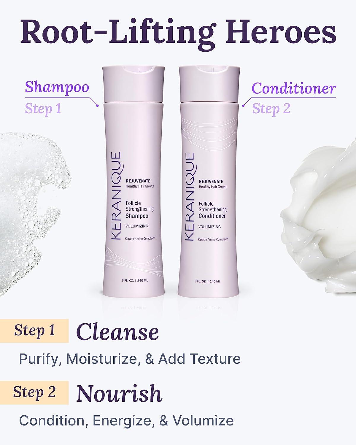 Keranique Shampoo and Conditioner Set for Hair Growth and Thinning Hair