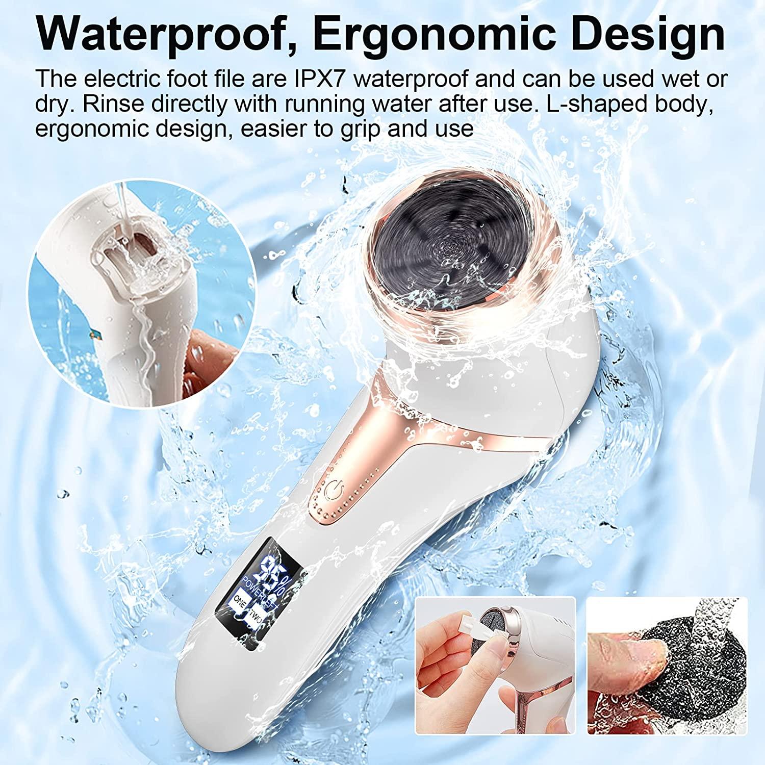 Electric Foot File, Hard Skin Remover, Rechargeable Waterproof Callus  Remover Feet Care Kit, Professional Pedicure Tools Set For Dry Dead Skin  Cracked