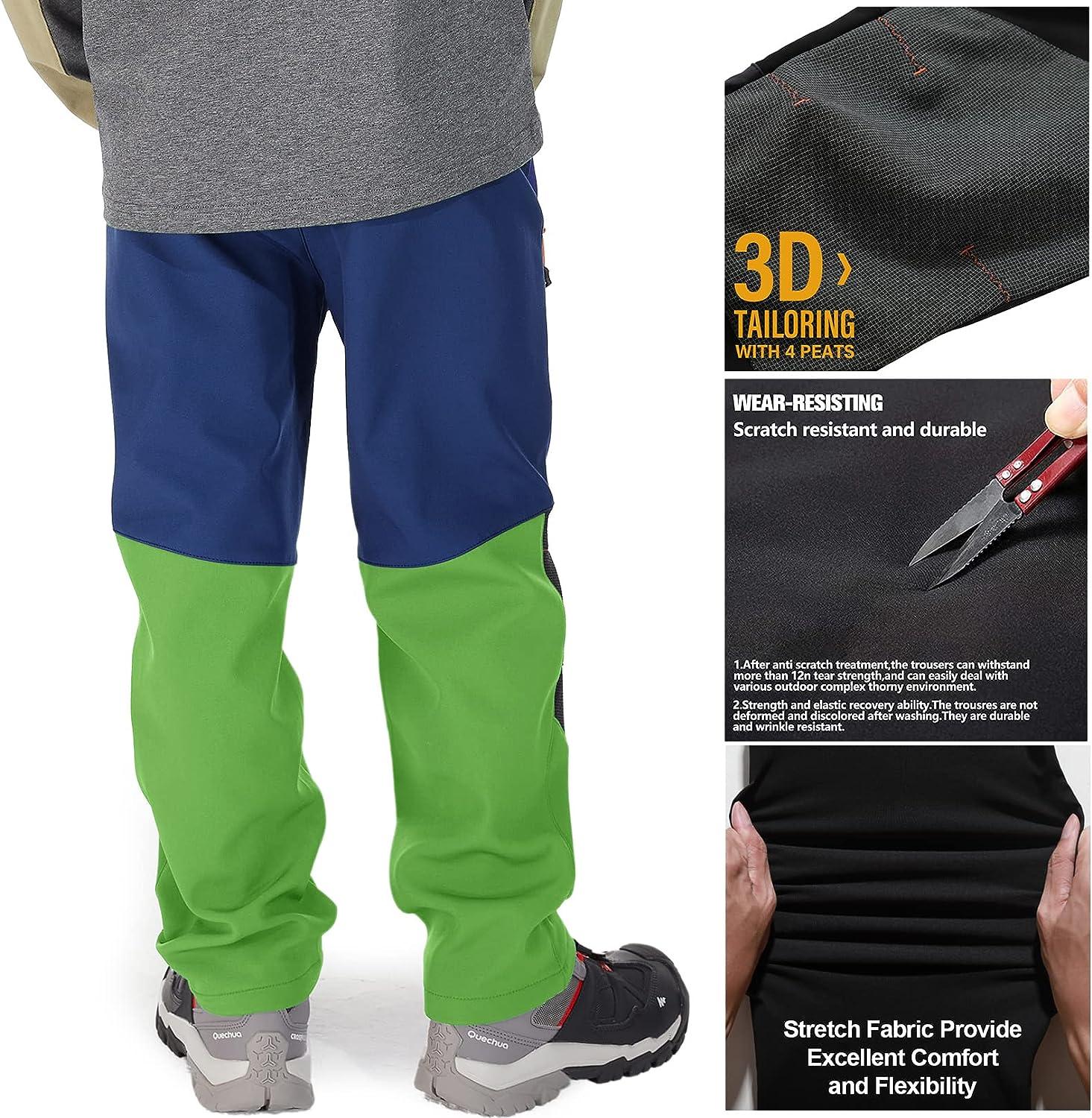 Yeyity Children's Softshell Ski Trousers, Lined Cargo Trousers - View #13