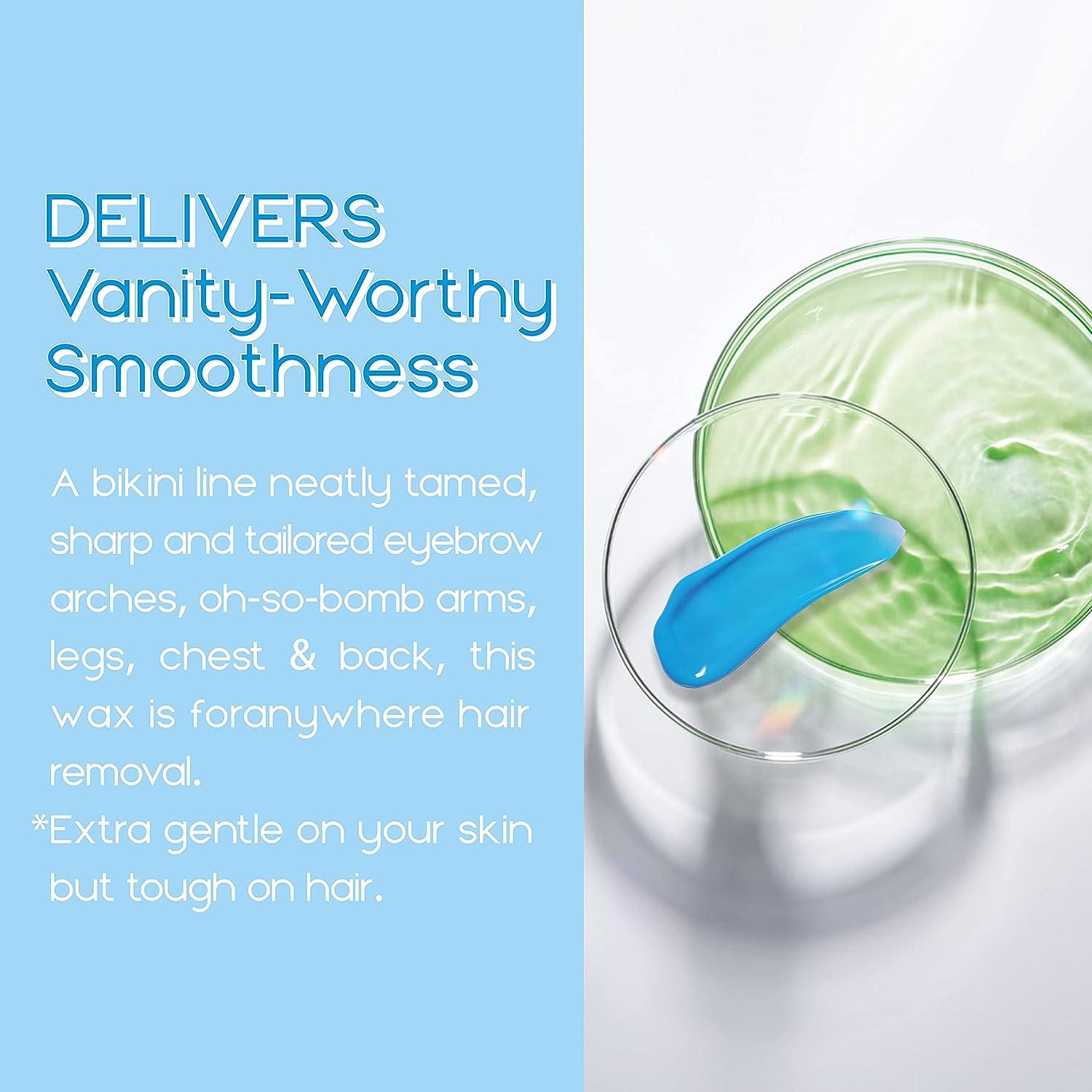 Hard Wax Beads GLAM REBELS 1lb Chamomile Blue Wax Beans for Sensitive