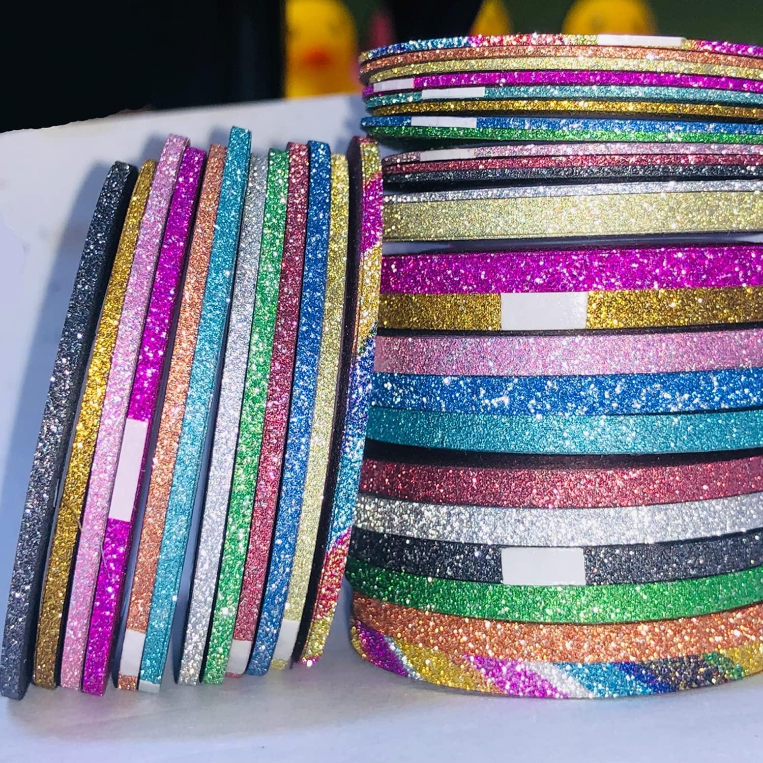 Matte Nail Art Striping Tape Lines,37 Rolls Nail Line Tape Strips for