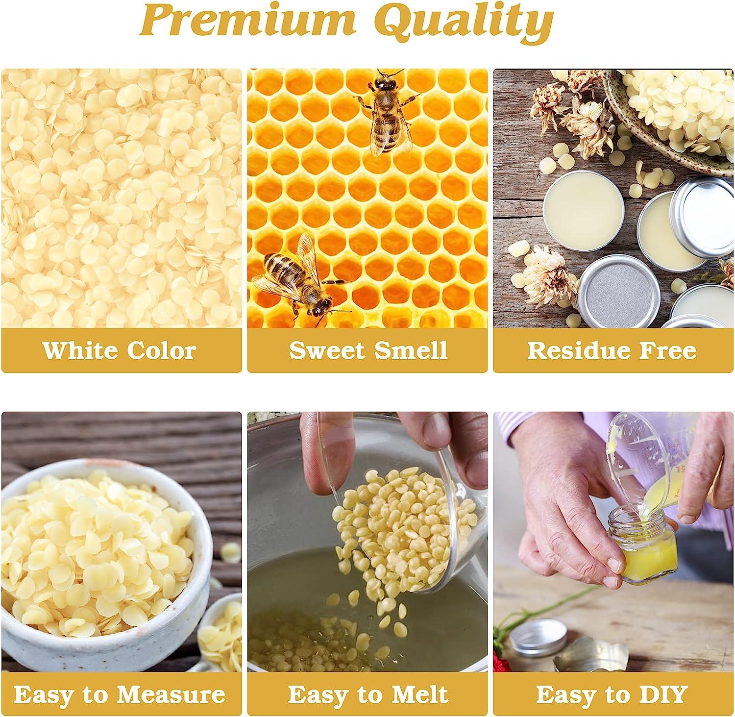 1 Pound Block Of Organic Unfiltered Beeswax – Natural Yellow Beeswax For Crafts, Candles, & DIY
